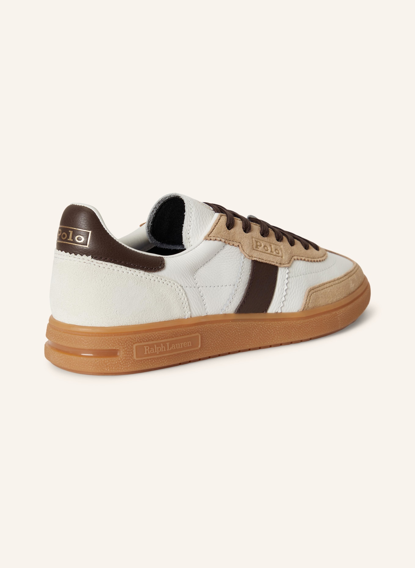 POLO RALPH LAUREN Sneakers: HVID / BRUN / BEIGE