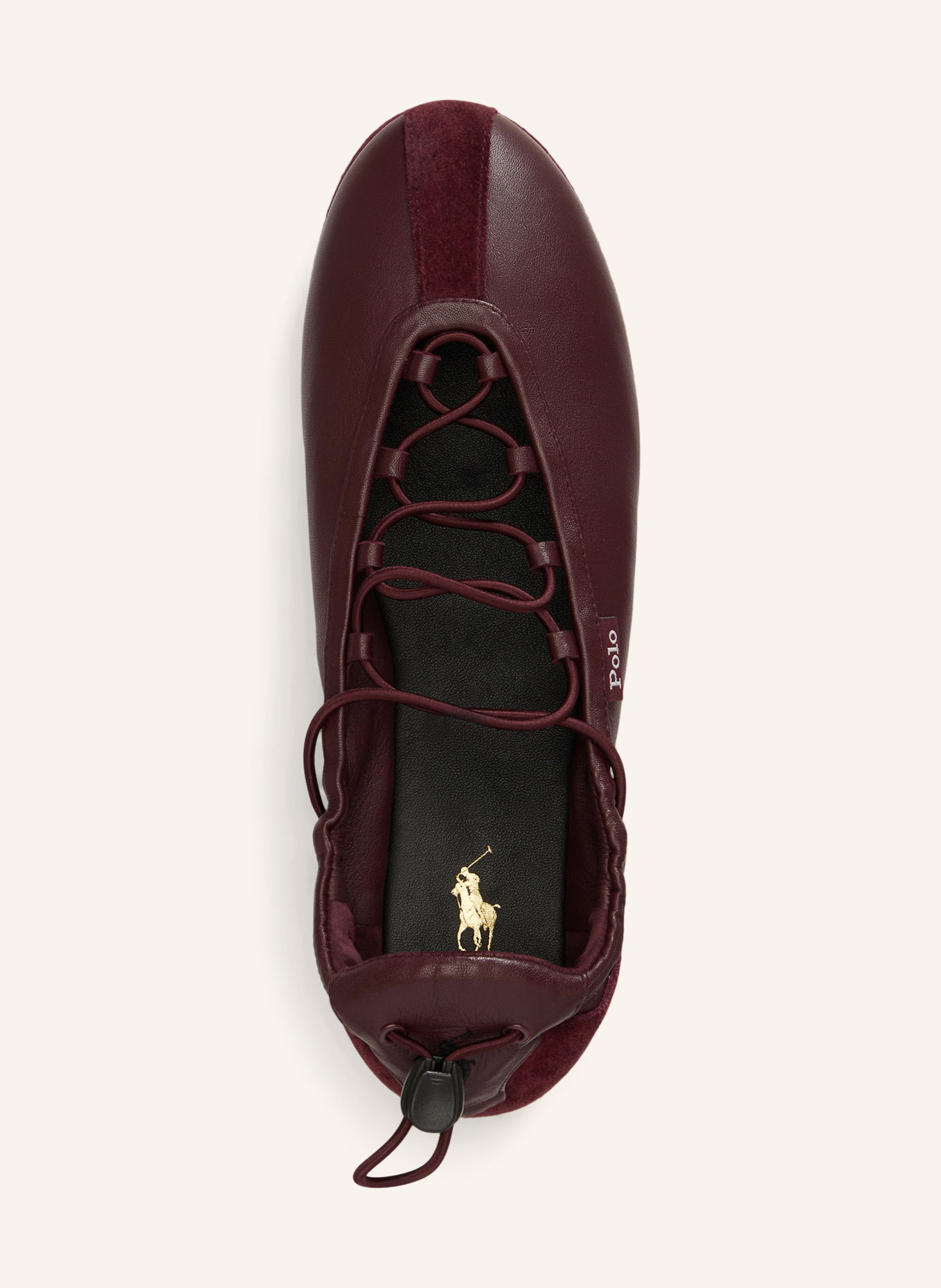 POLO RALPH LAUREN Ballerinas: DUNKELROT