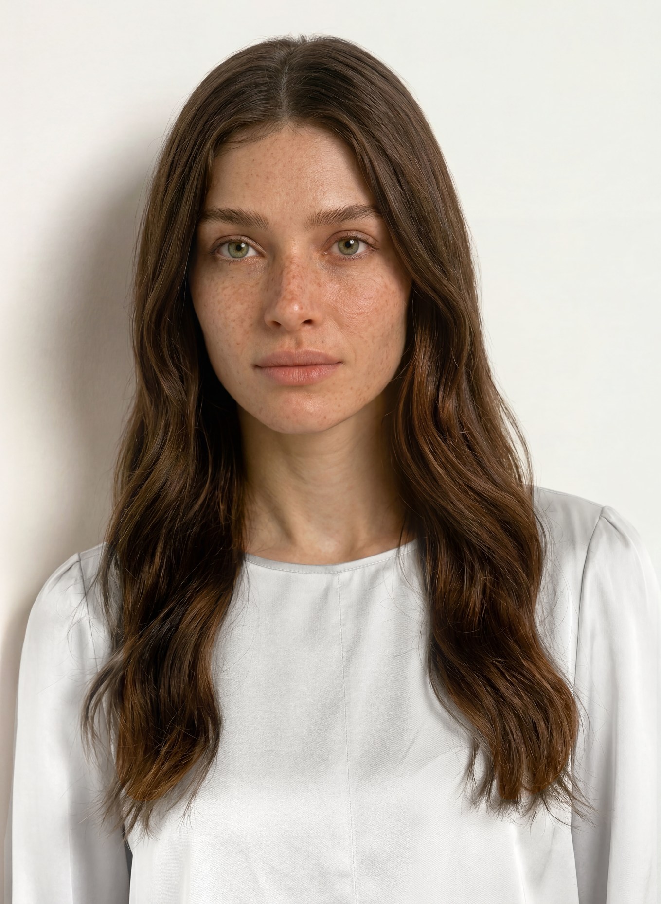 MARC CAIN Blusenshirt aus Seide mit 3/4-Arm: 812 vapor blue