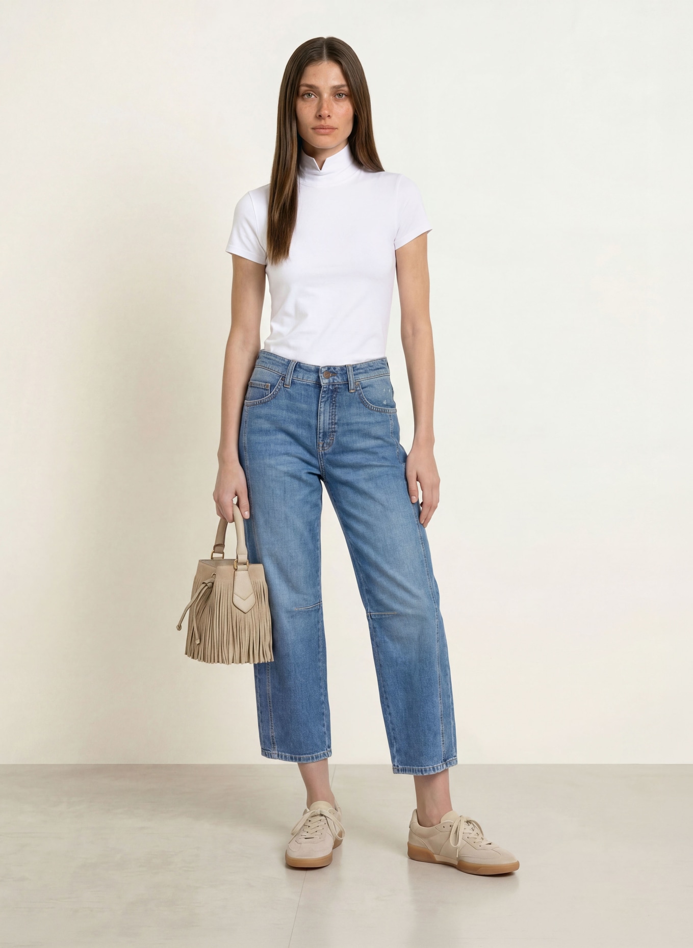MARC CAIN T-Shirt: 100 WHITE