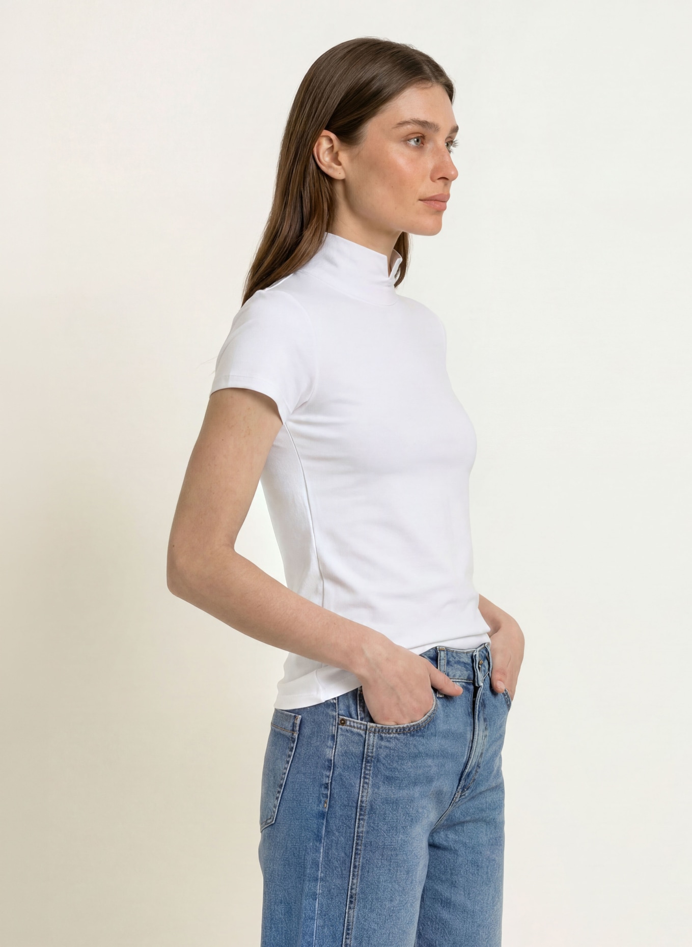 MARC CAIN T-Shirt: 100 WHITE