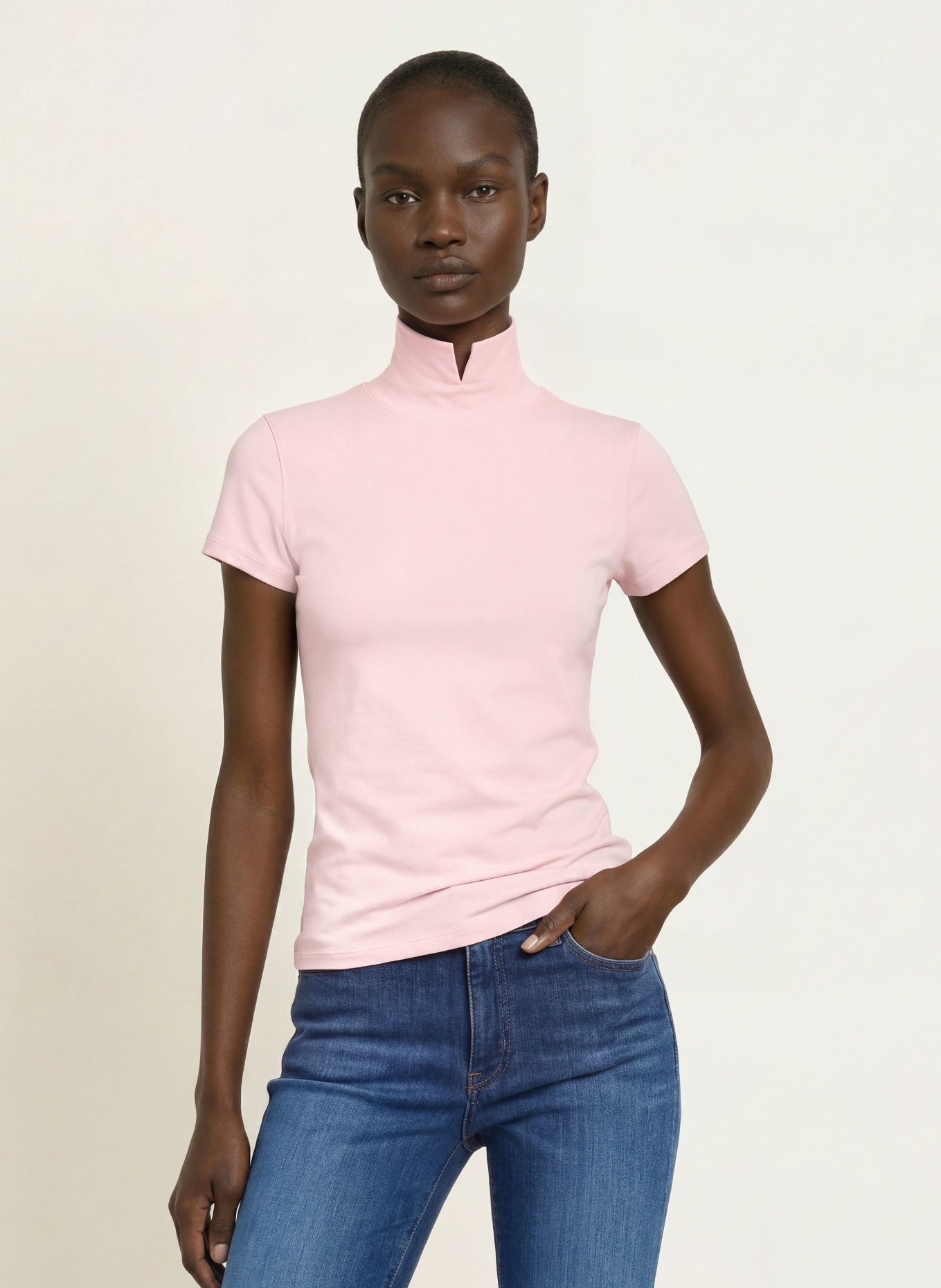 MARC CAIN T-Shirt: 208 chalk pink