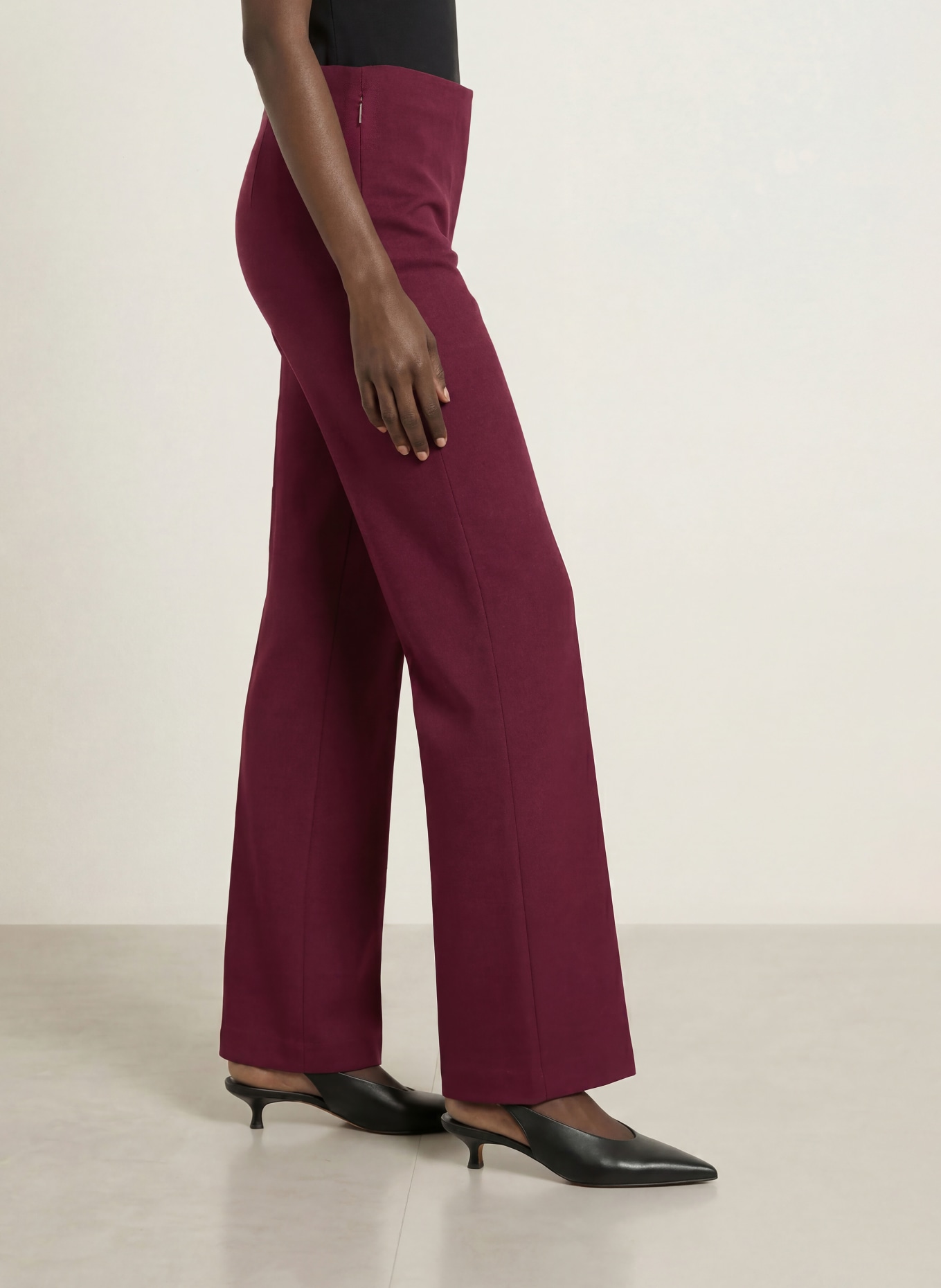 MARC CAIN WINDER jersey marl pants: 296 winetasting