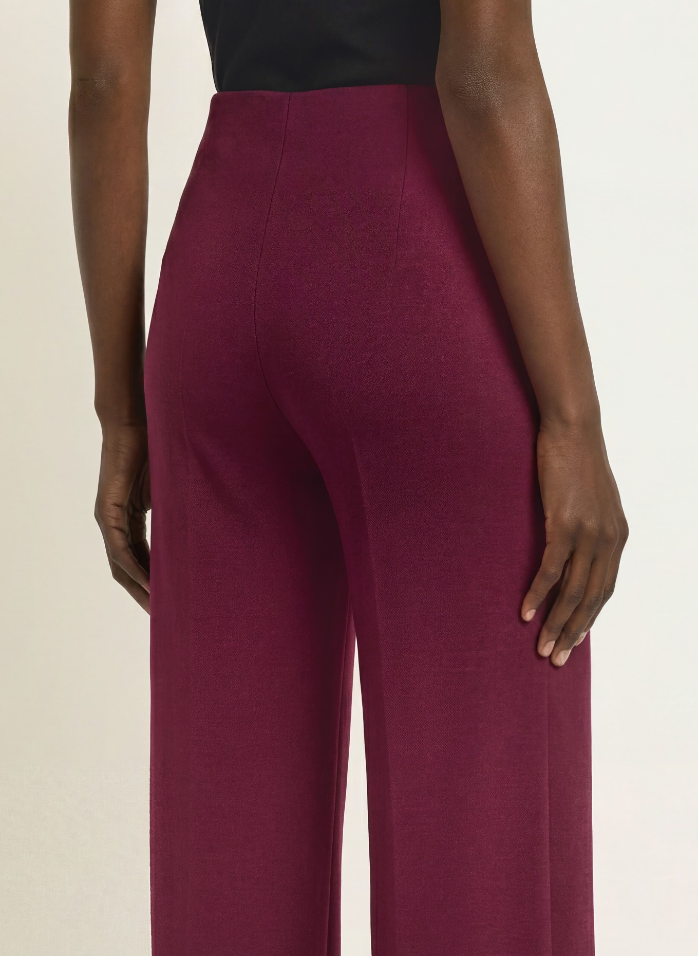 MARC CAIN WINDER jersey marl pants: 296 winetasting