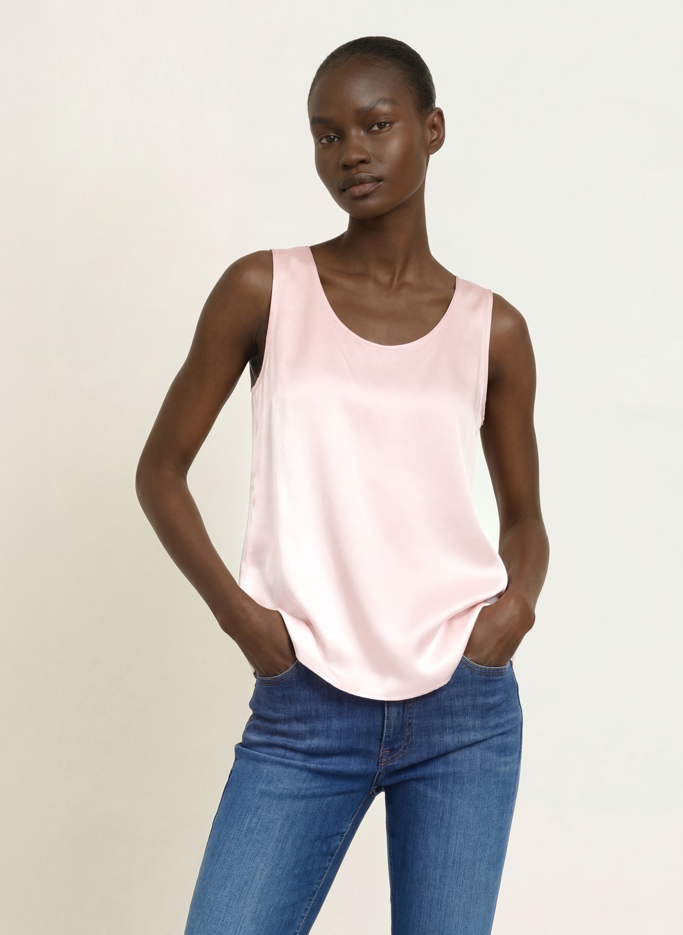 MARC CAIN Seidentop: 208 chalk pink