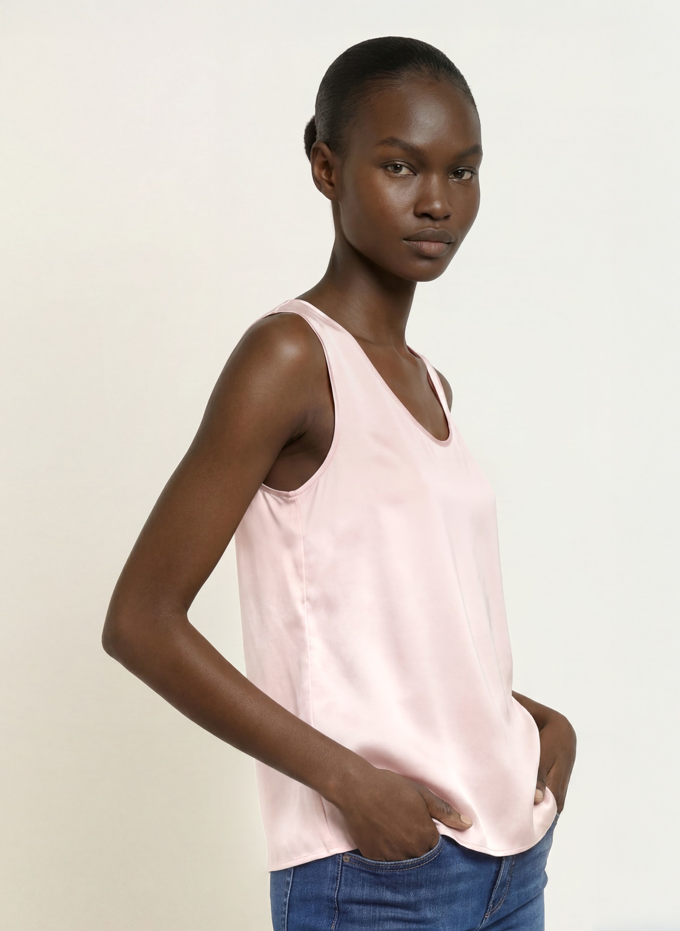 MARC CAIN Seidentop: 208 chalk pink