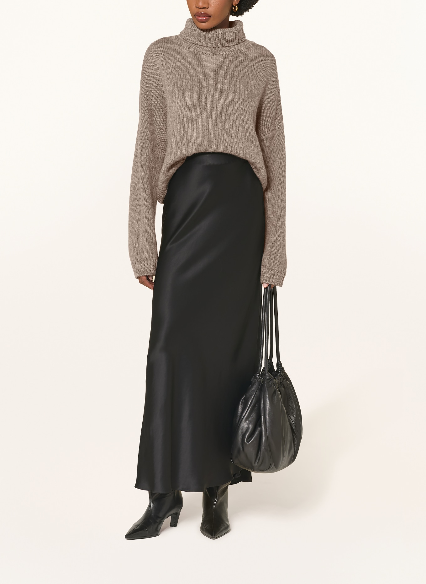 LISA YANG ZERLINA cashmere turtleneck sweater: TAUPE