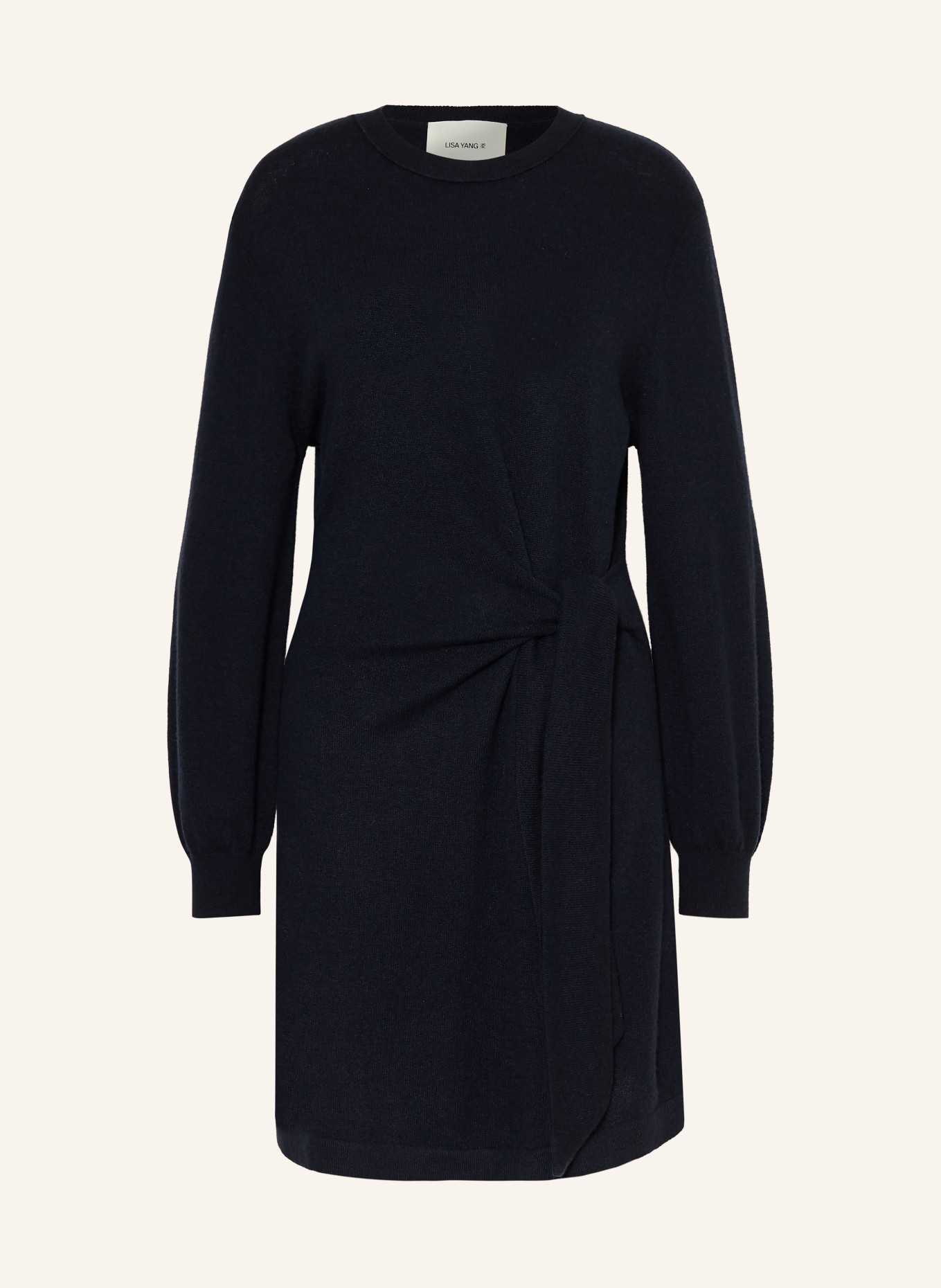 LISA YANG Strickkleid ABRIELLE aus Cashmere: DUNKELBLAU