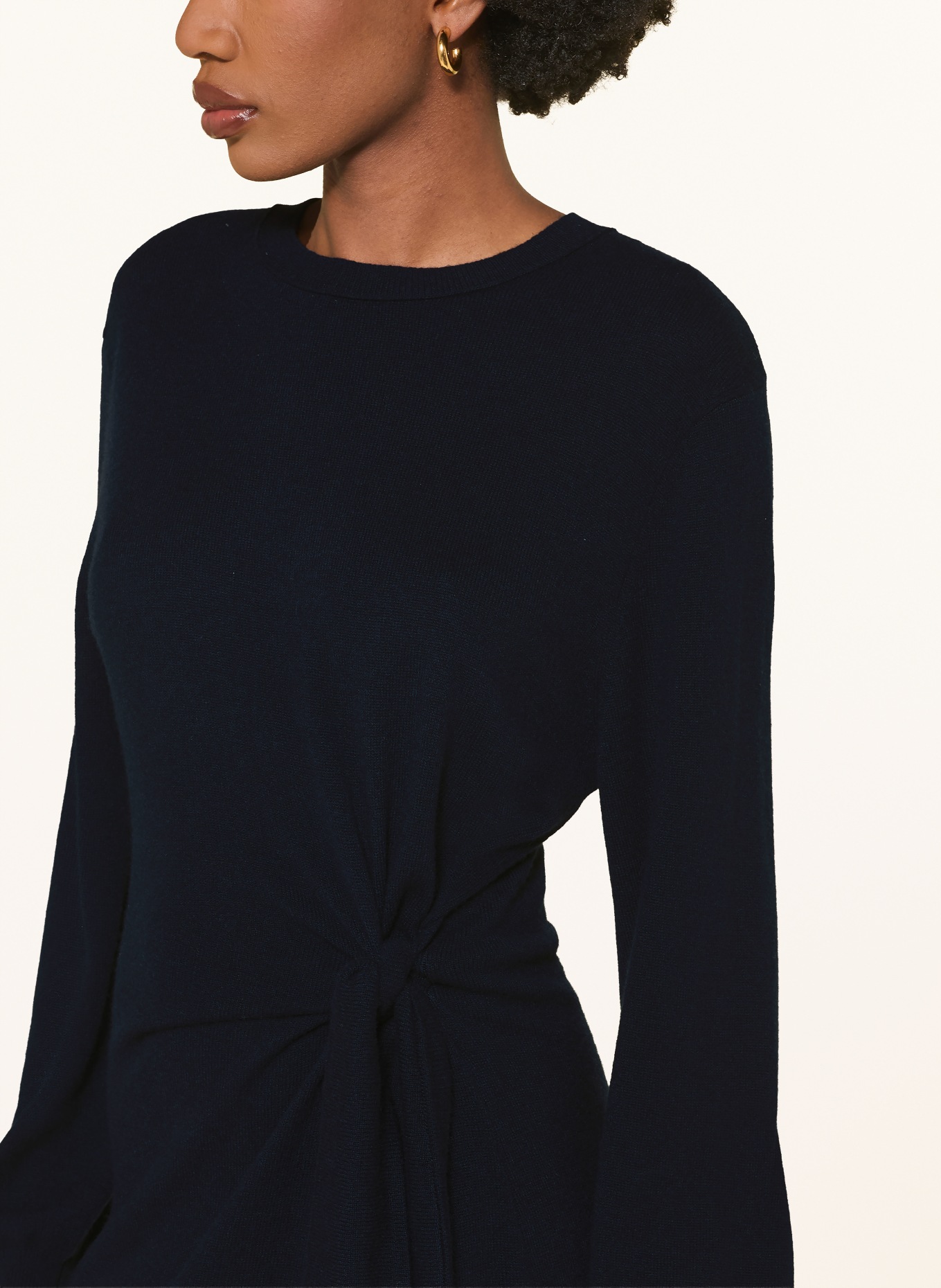 LISA YANG Strickkleid ABRIELLE aus Cashmere: DUNKELBLAU