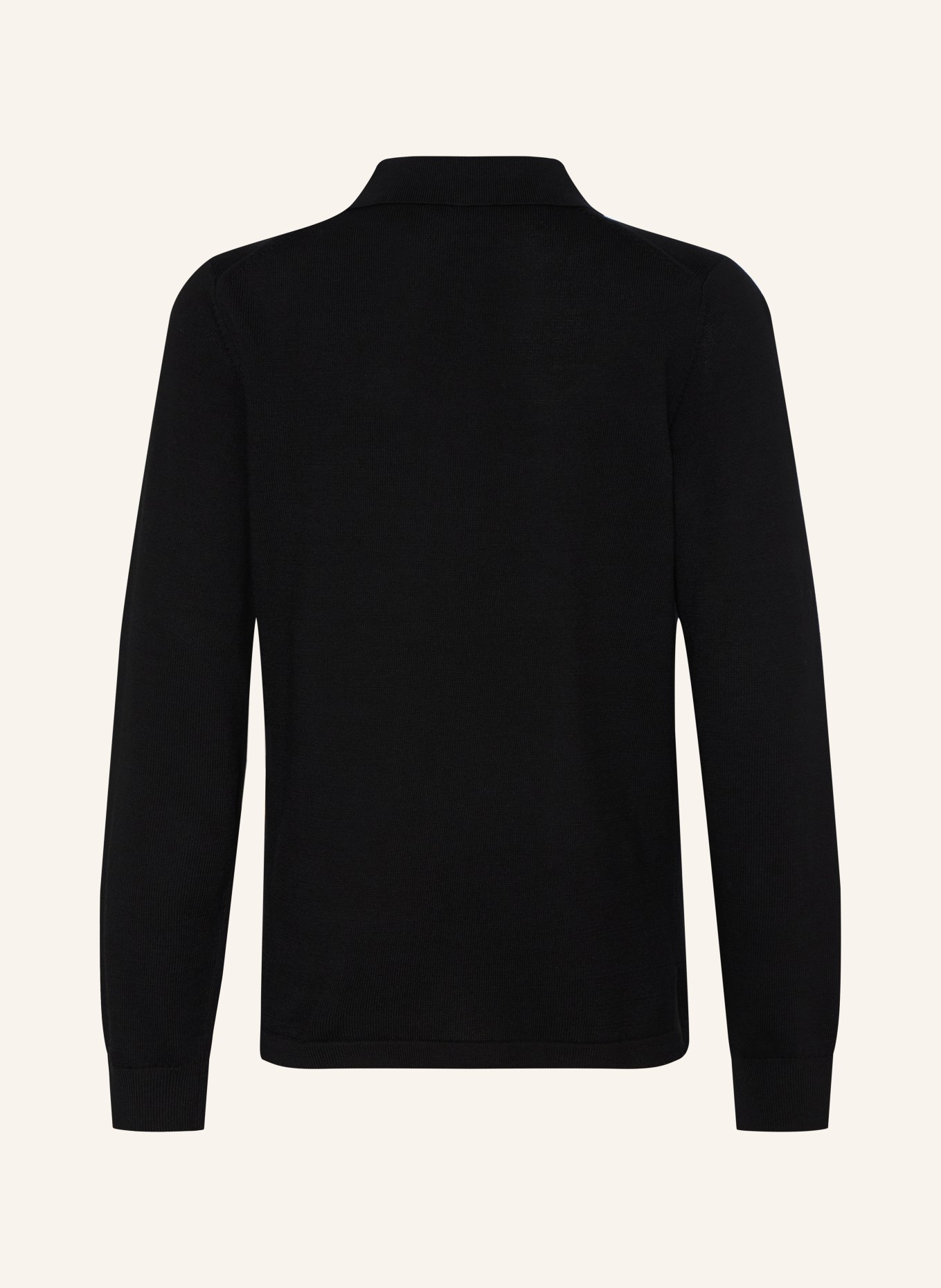 BURBERRY Strick-Poloshirt: SCHWARZ / ECRU