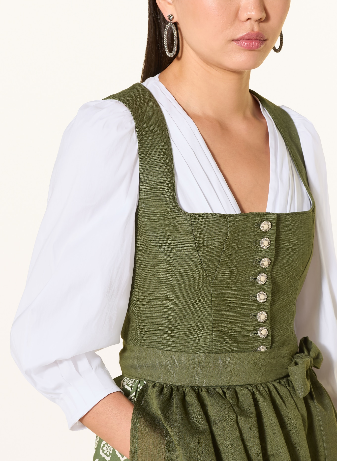 SPORTALM Dirndlbluse mit 3/4-Arm: WEISS