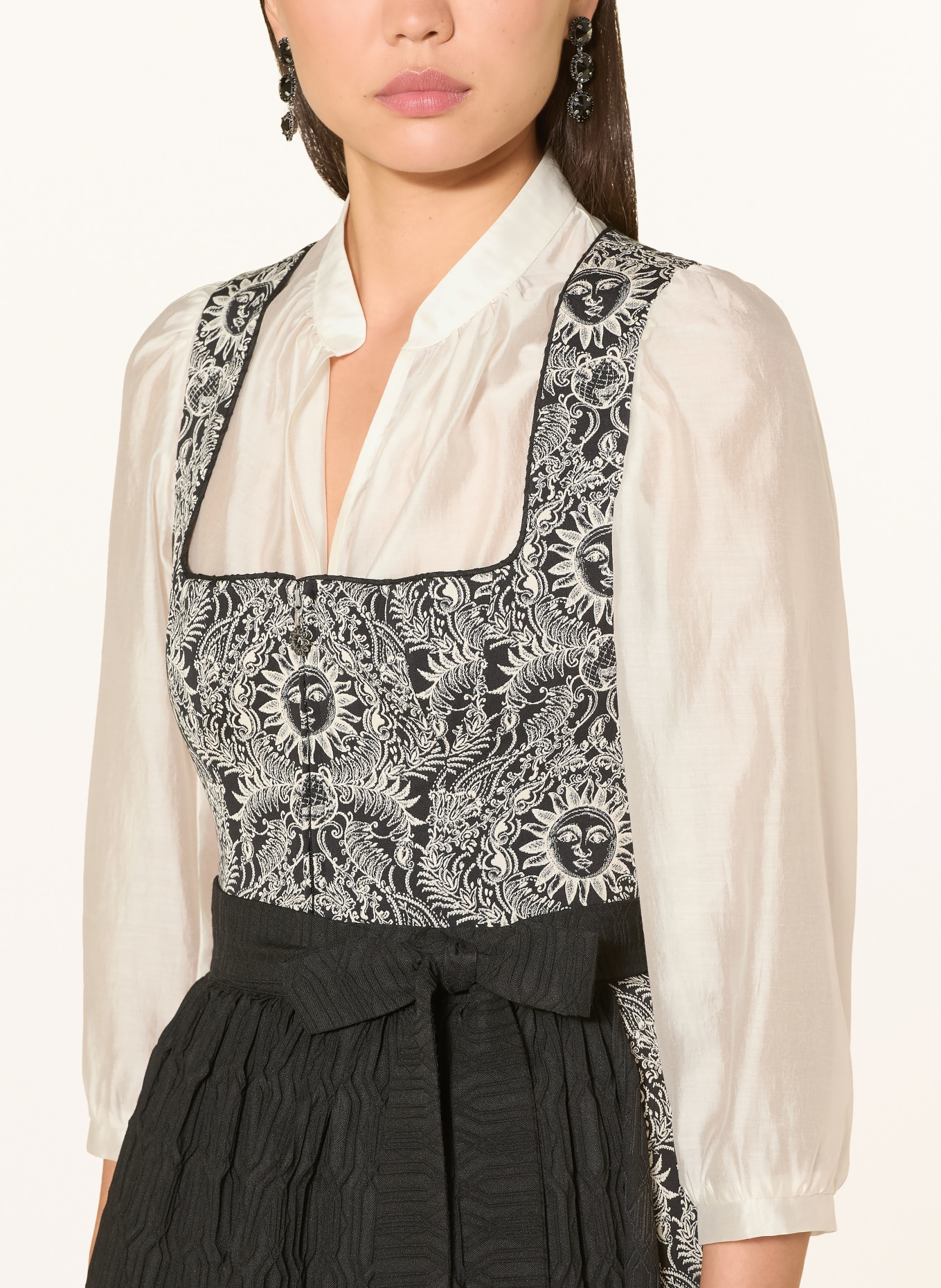 SPORTALM Dirndlbluse mit 3/4-Arm: WEISS
