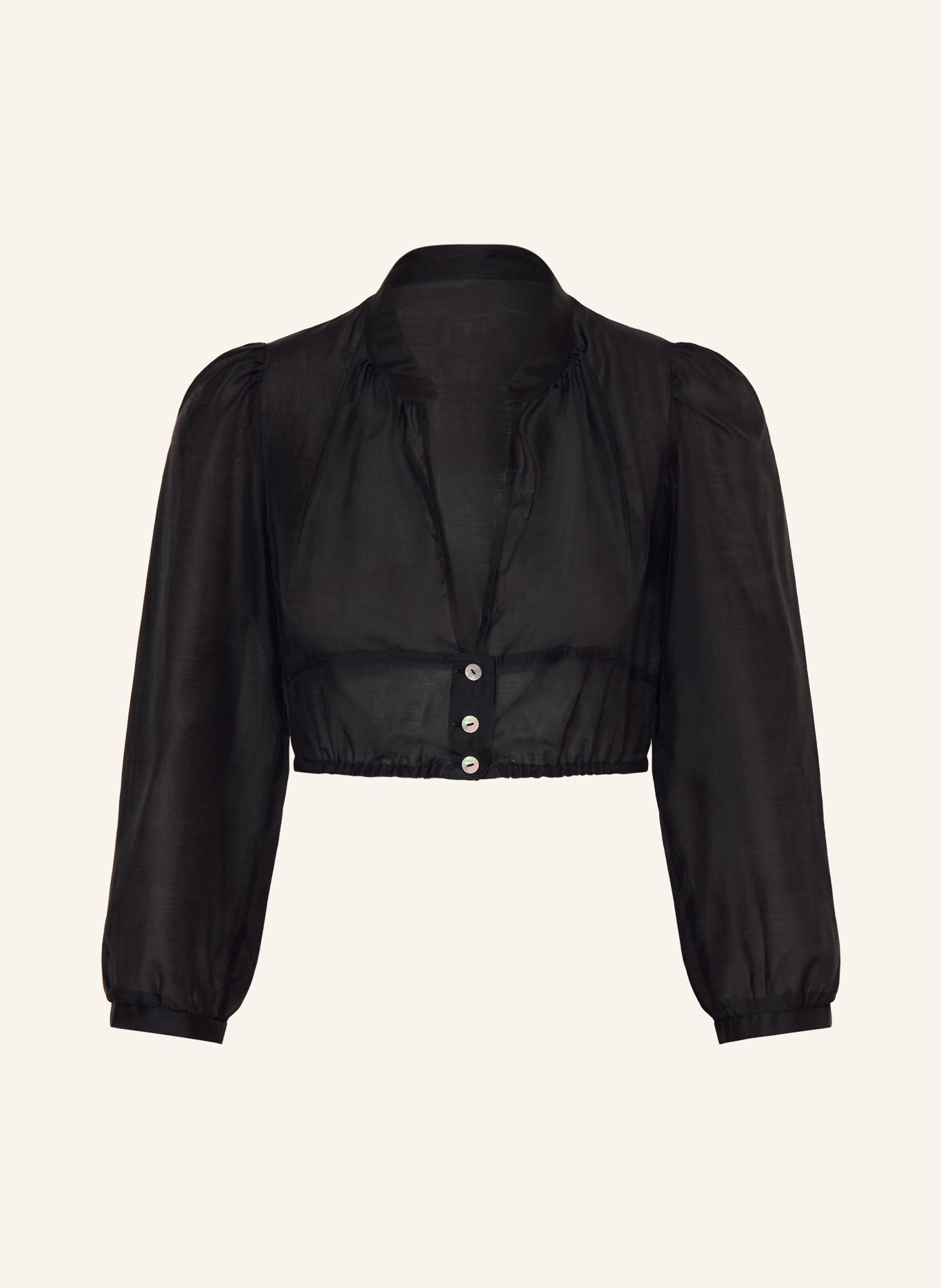 SPORTALM Dirndlbluse mit 3/4-Arm: SCHWARZ