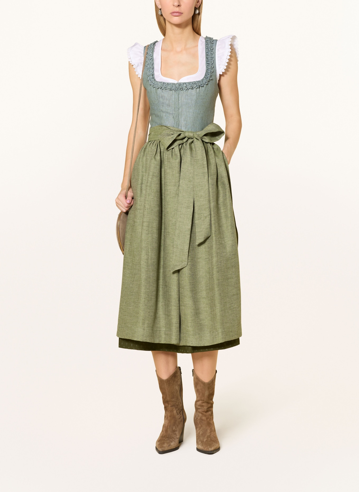 Johann & Johanna Dirndl mit Leinen: OLIV / MINT