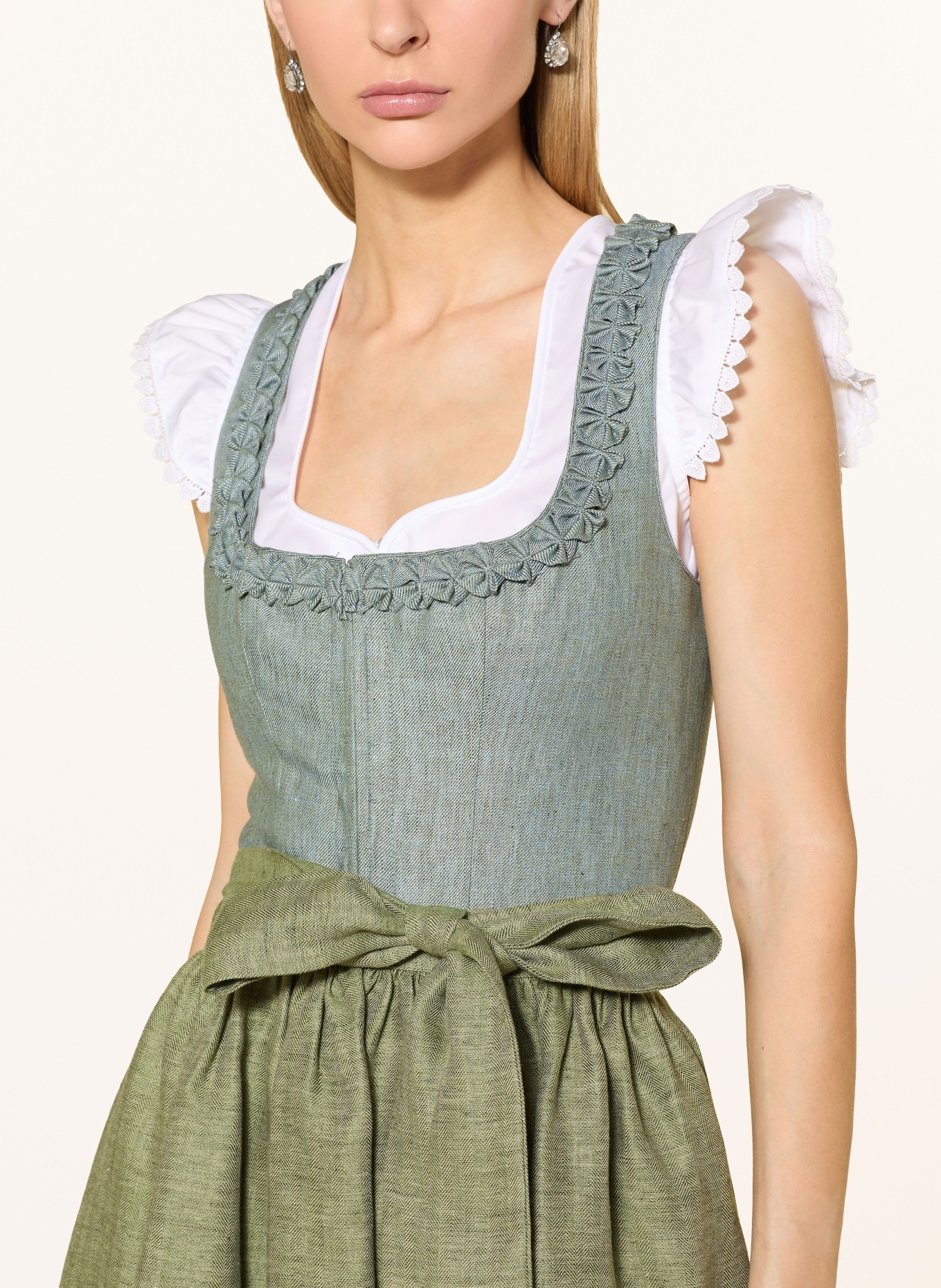 Johann & Johanna Dirndl mit Leinen: OLIV / MINT