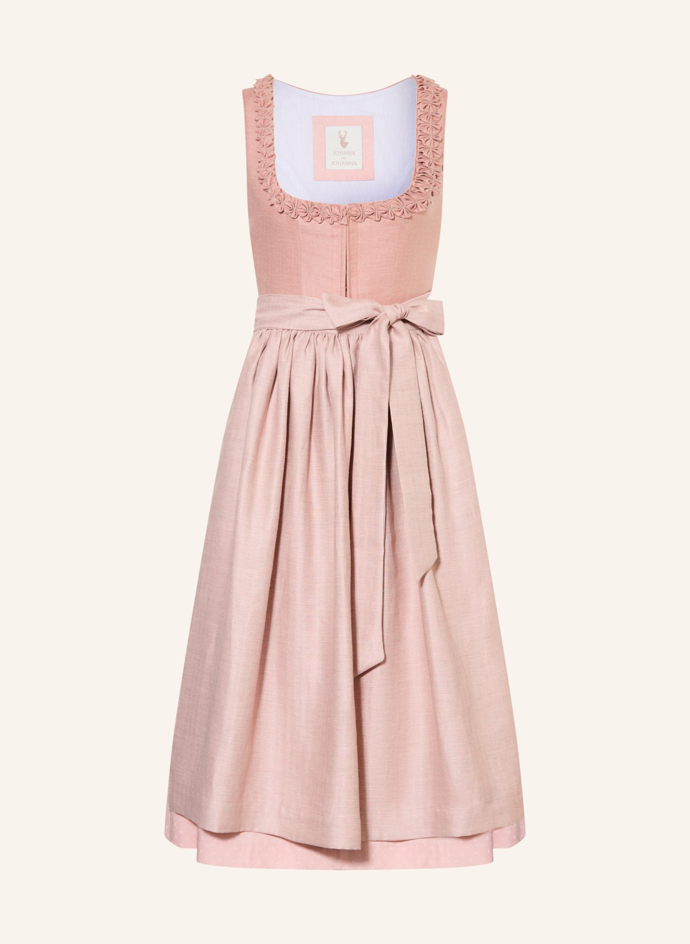 Johann & Johanna Dirndl mit Leinen: ALTROSA / ROSÉ