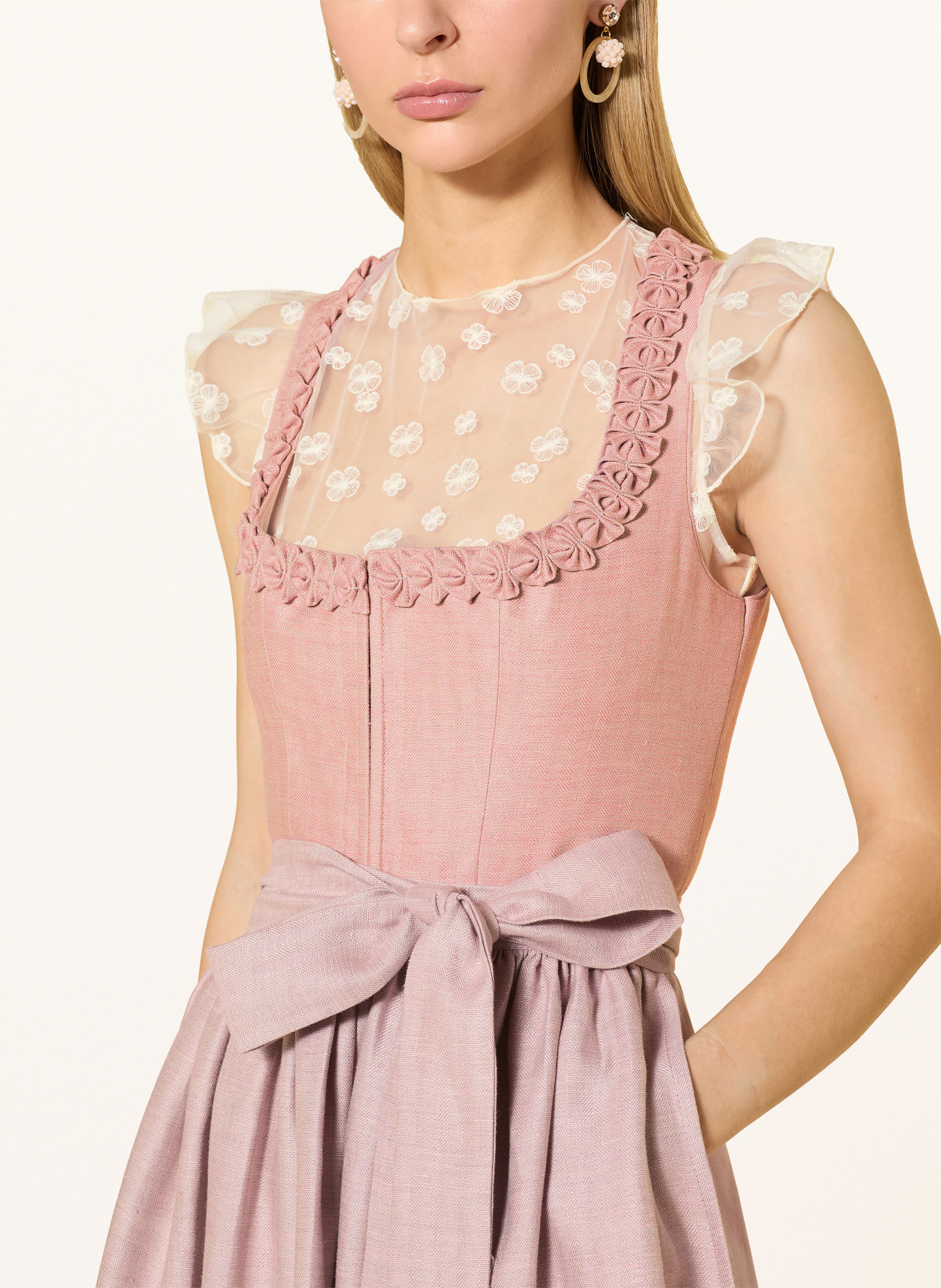 Johann & Johanna Dirndl mit Leinen: ALTROSA / ROSÉ