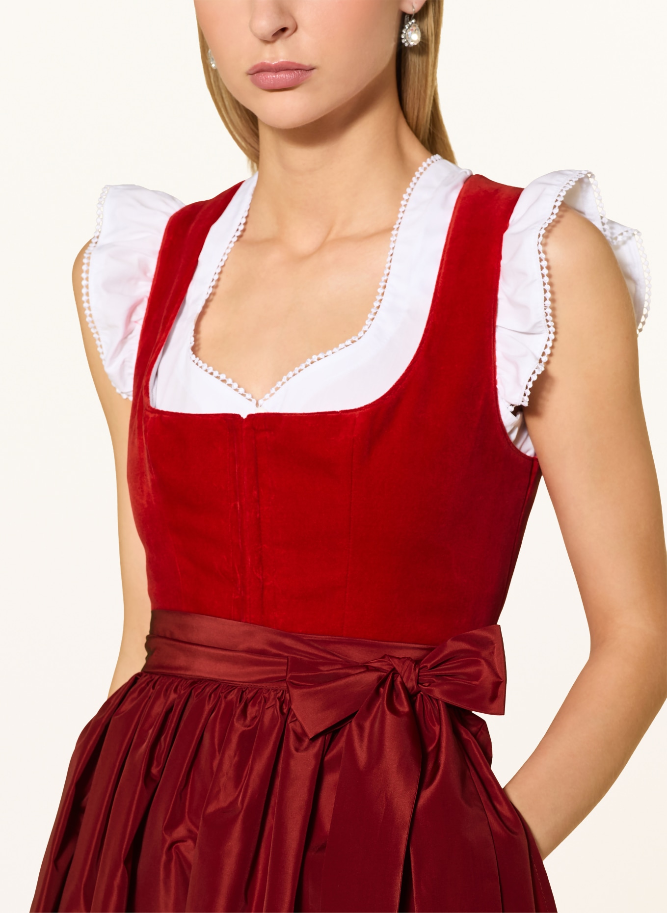 Johann & Johanna Robe Dirndl: ROUGE / ROUGE CLAIR