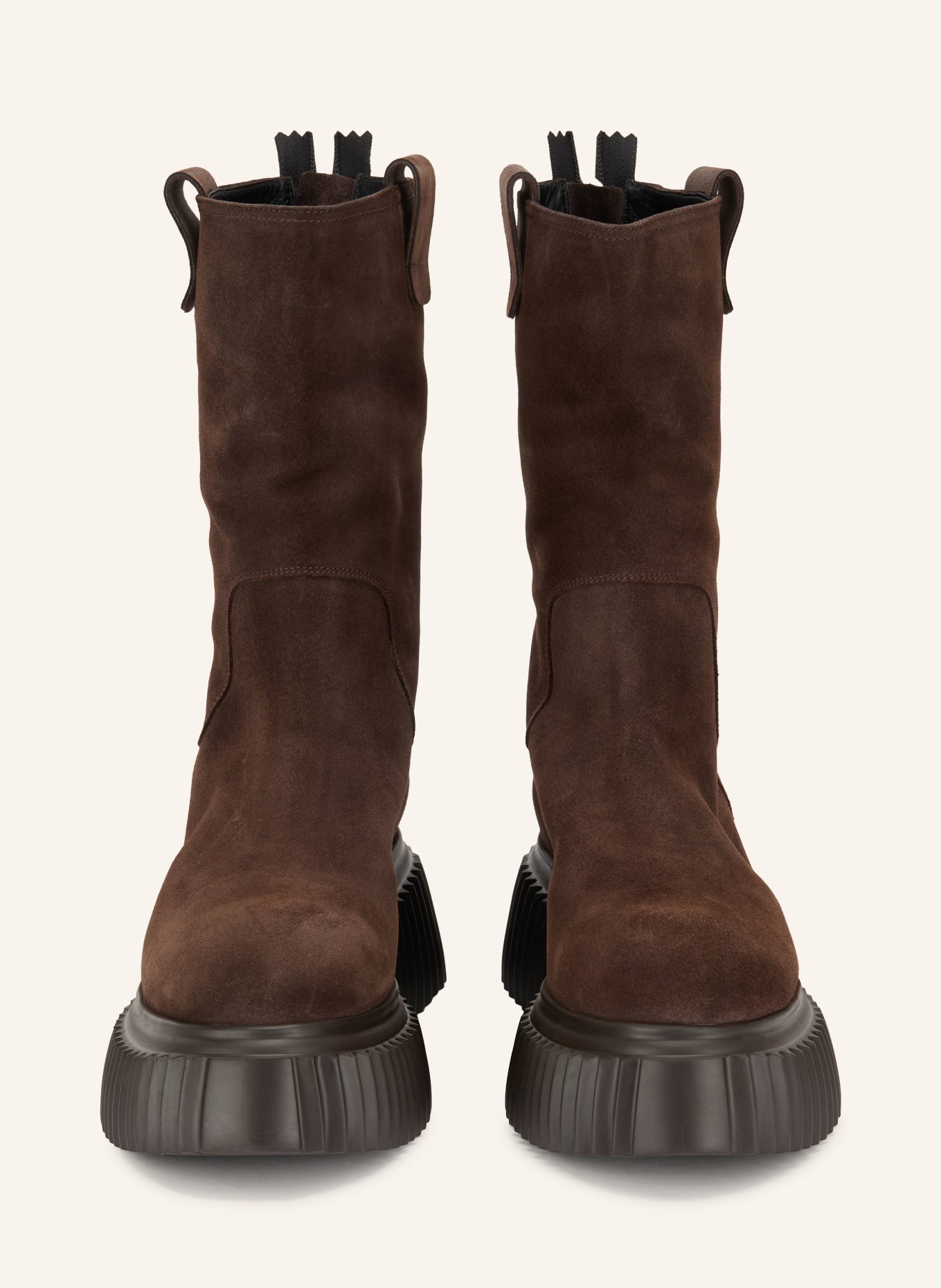 AGL Plateau-Boots MILAGROS: DUNKELBRAUN / SILBER