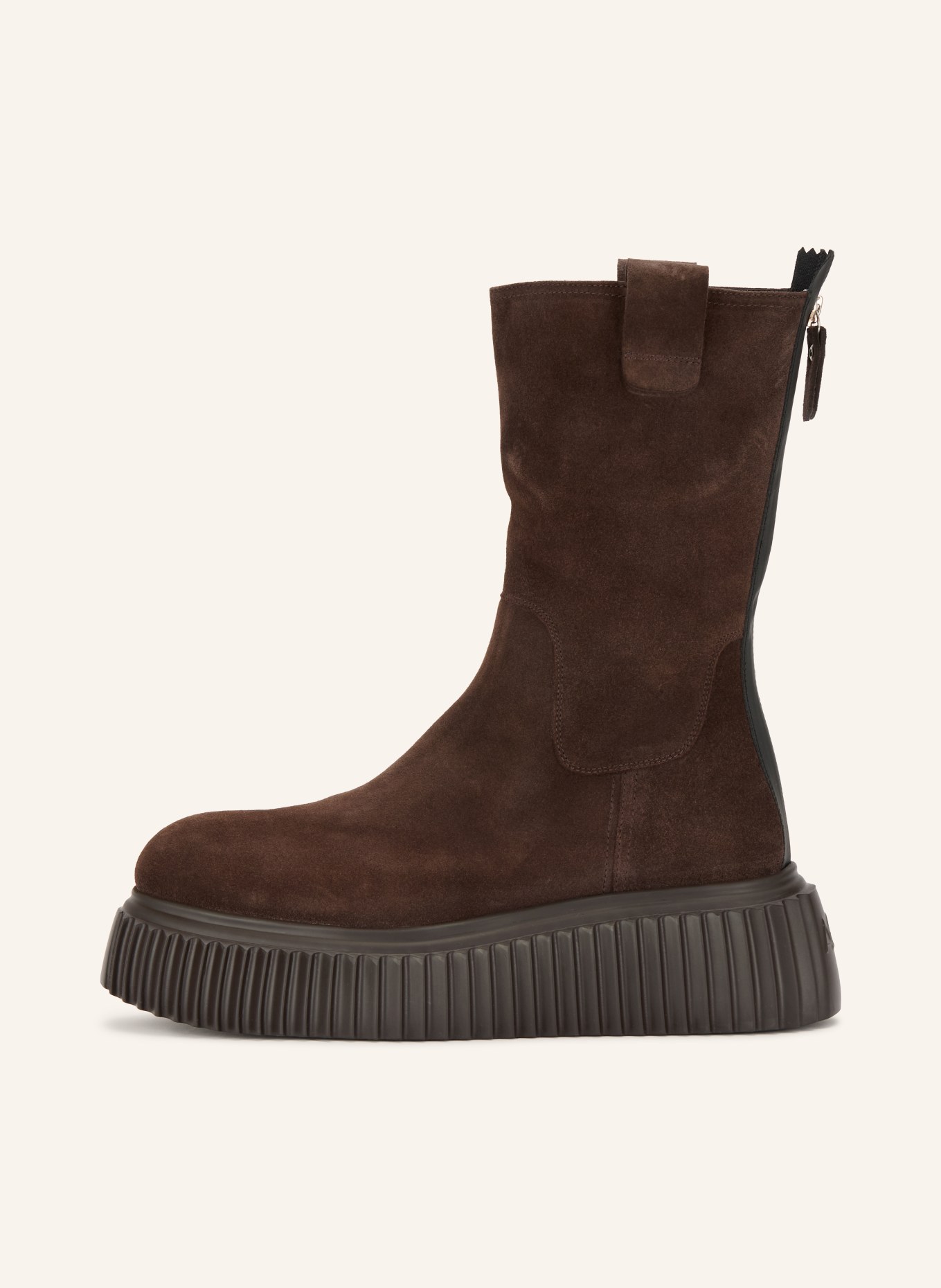 AGL Plateau-Boots MILAGROS: DUNKELBRAUN / SILBER