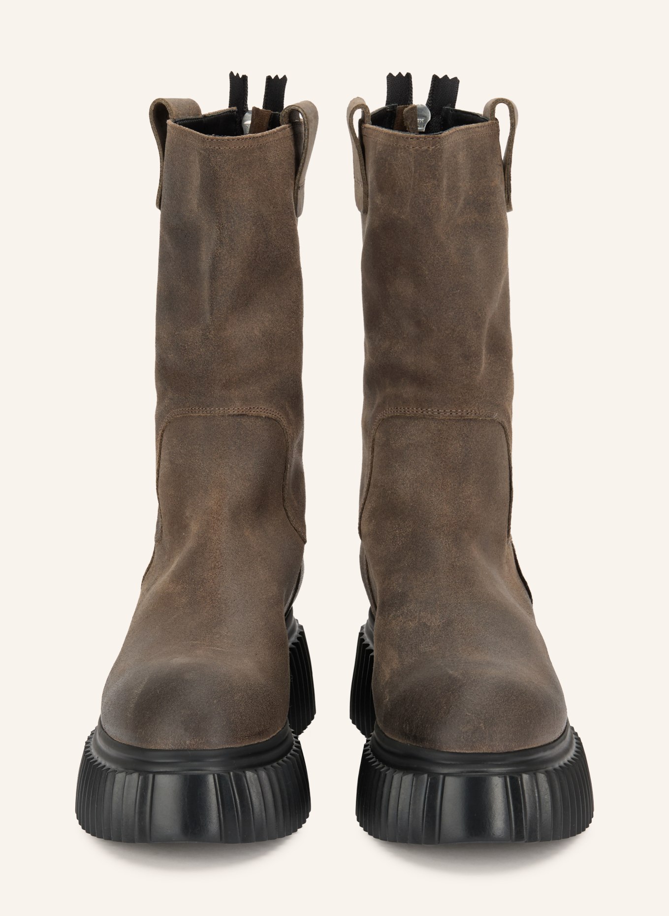 AGL Plateau-Boots MILAGROS: DUNKELGRAU / SILBER