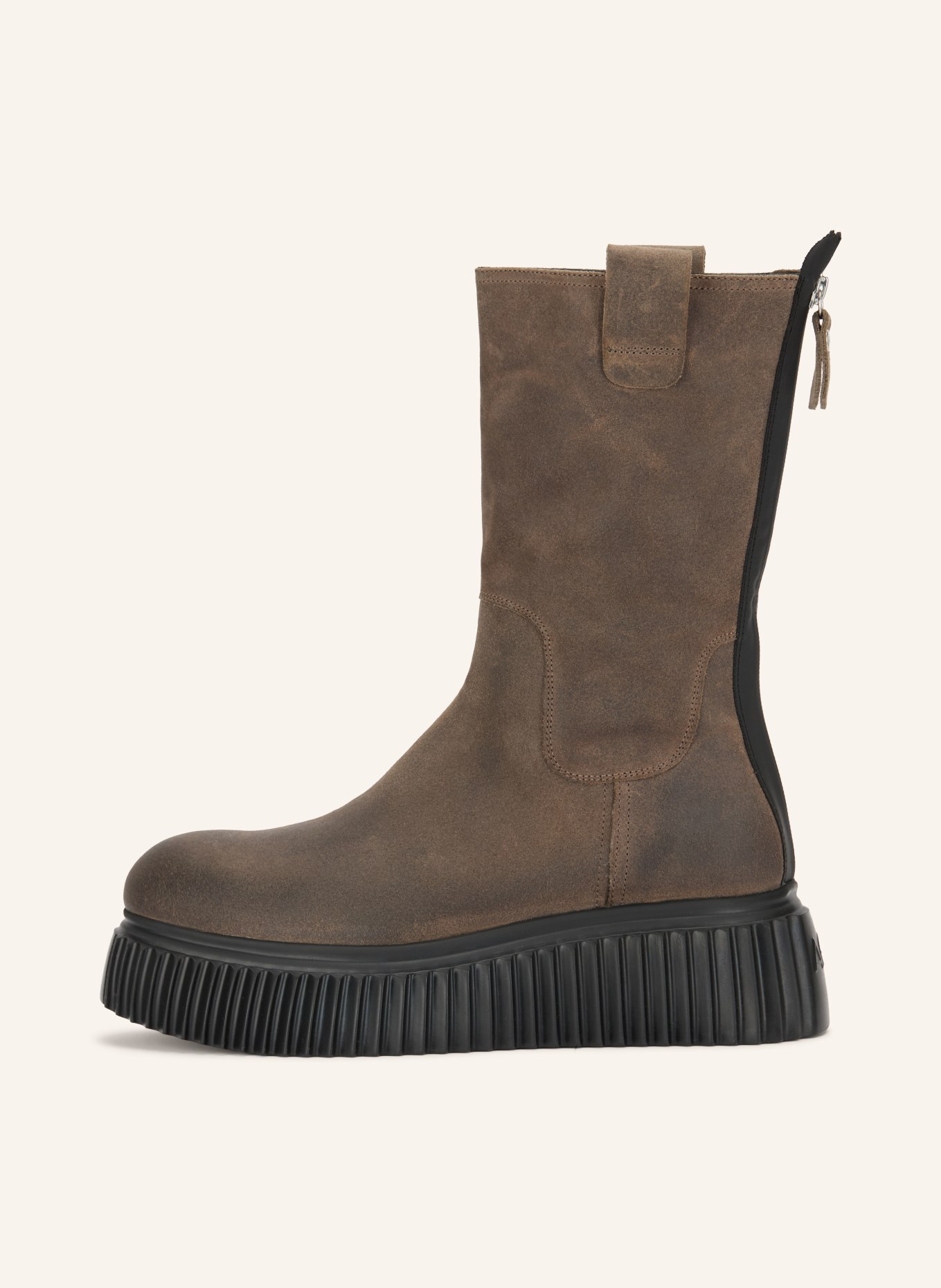 AGL Plateau-Boots MILAGROS: DUNKELGRAU / SILBER