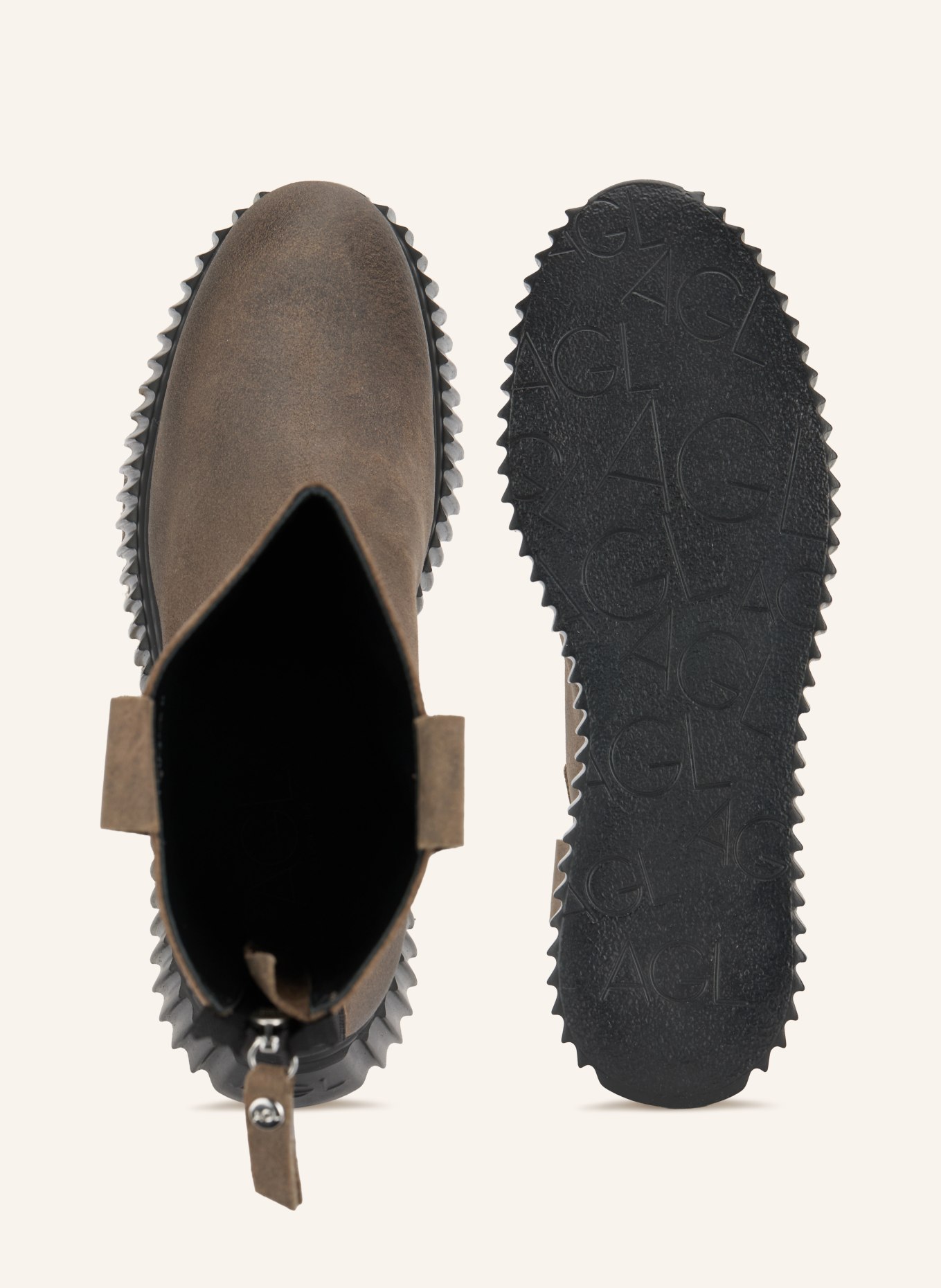 AGL Plateau-Boots MILAGROS: DUNKELGRAU / SILBER