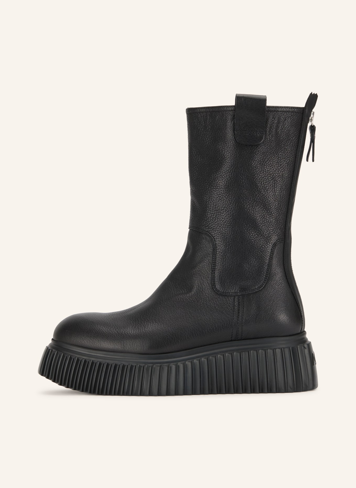 AGL Plateau-Boots MILAGROS: SCHWARZ / SILBER