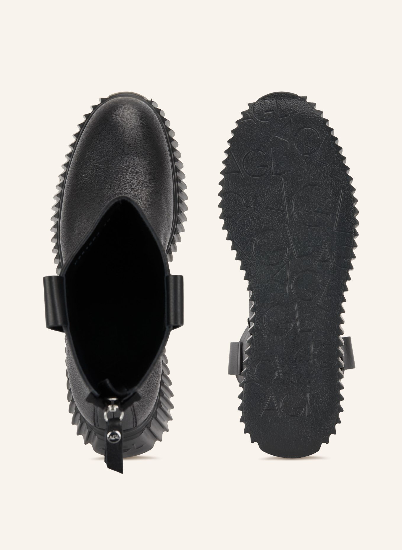 AGL Plateau-Boots MILAGROS: SCHWARZ / SILBER