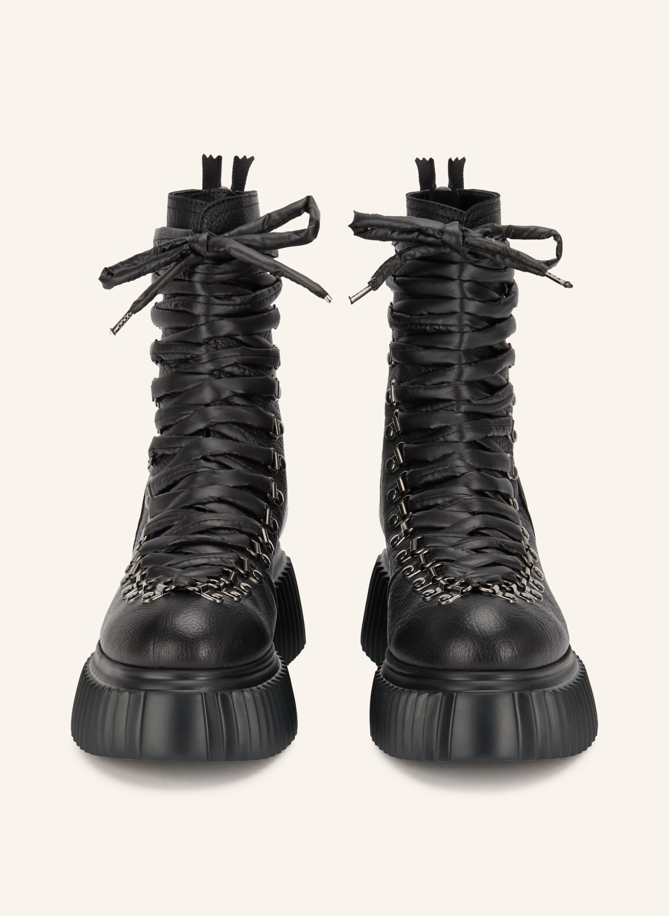 AGL Schnürboots DROMO: SCHWARZ / SILBER