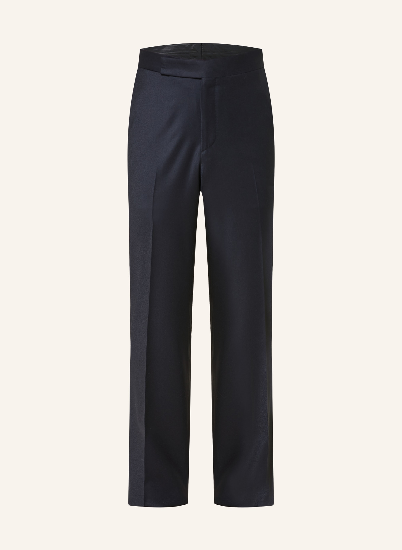 LARDINI Regular-Fit Flannel Pants: DARK BLUE