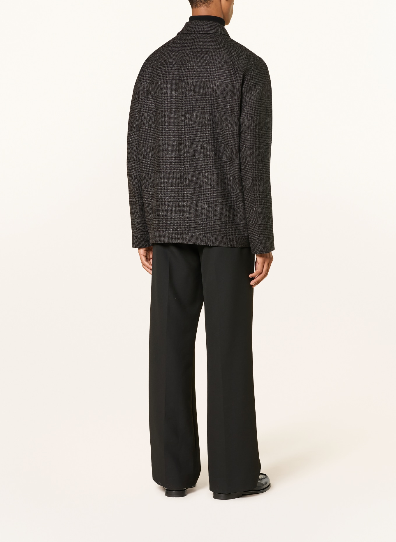 LARDINI Overjacket: DONKERGRIJS / ZWART
