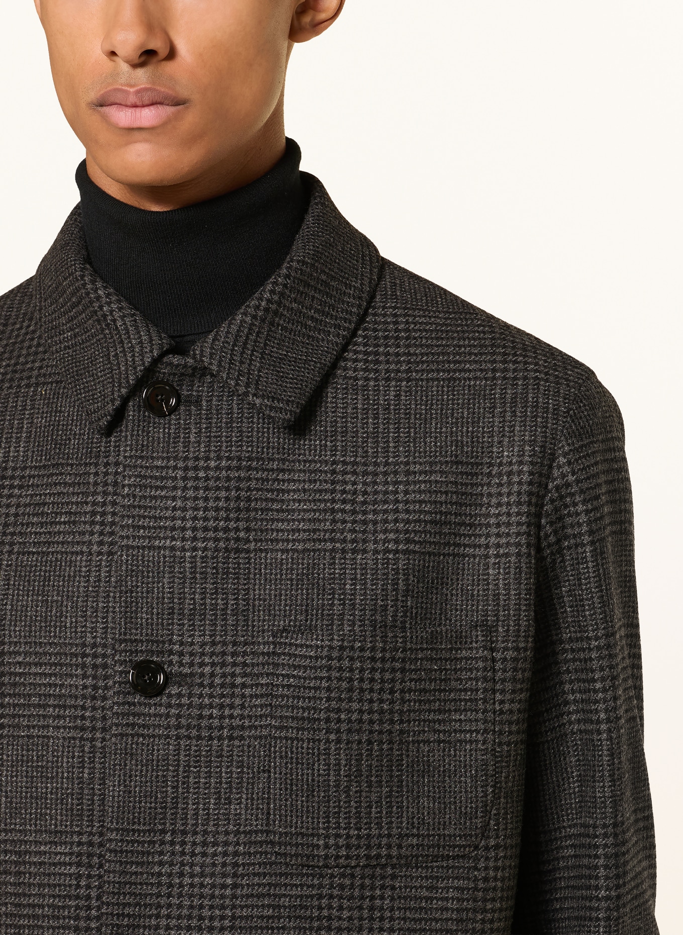 LARDINI Overjacket: DONKERGRIJS / ZWART
