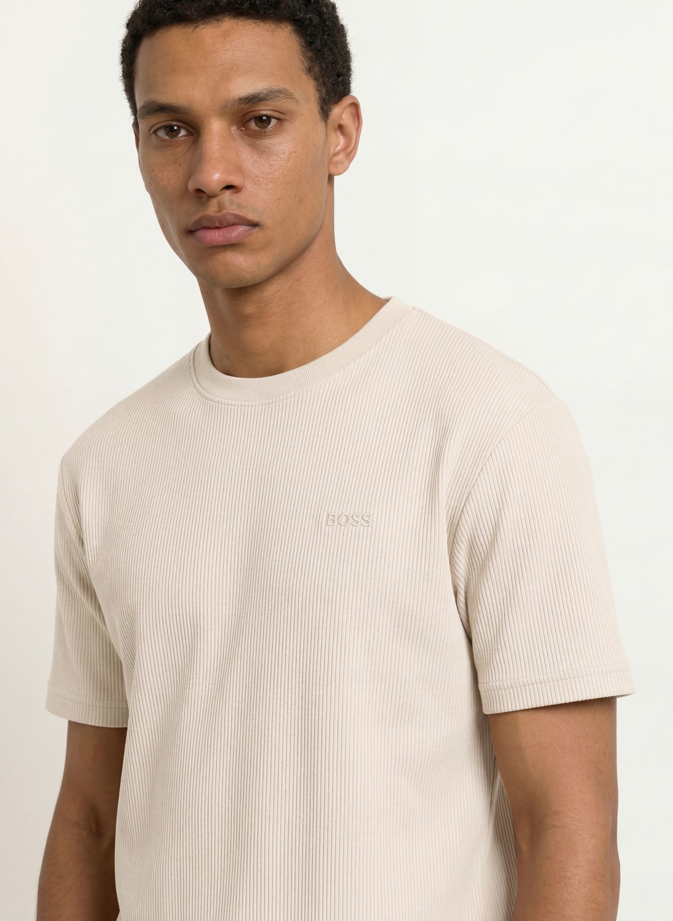 BOSS T-Shirt: BEIGE