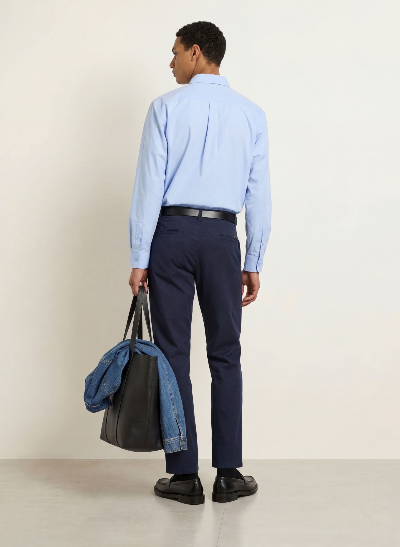 BOSS Chino Tapered Fit: DONKERBLAUW