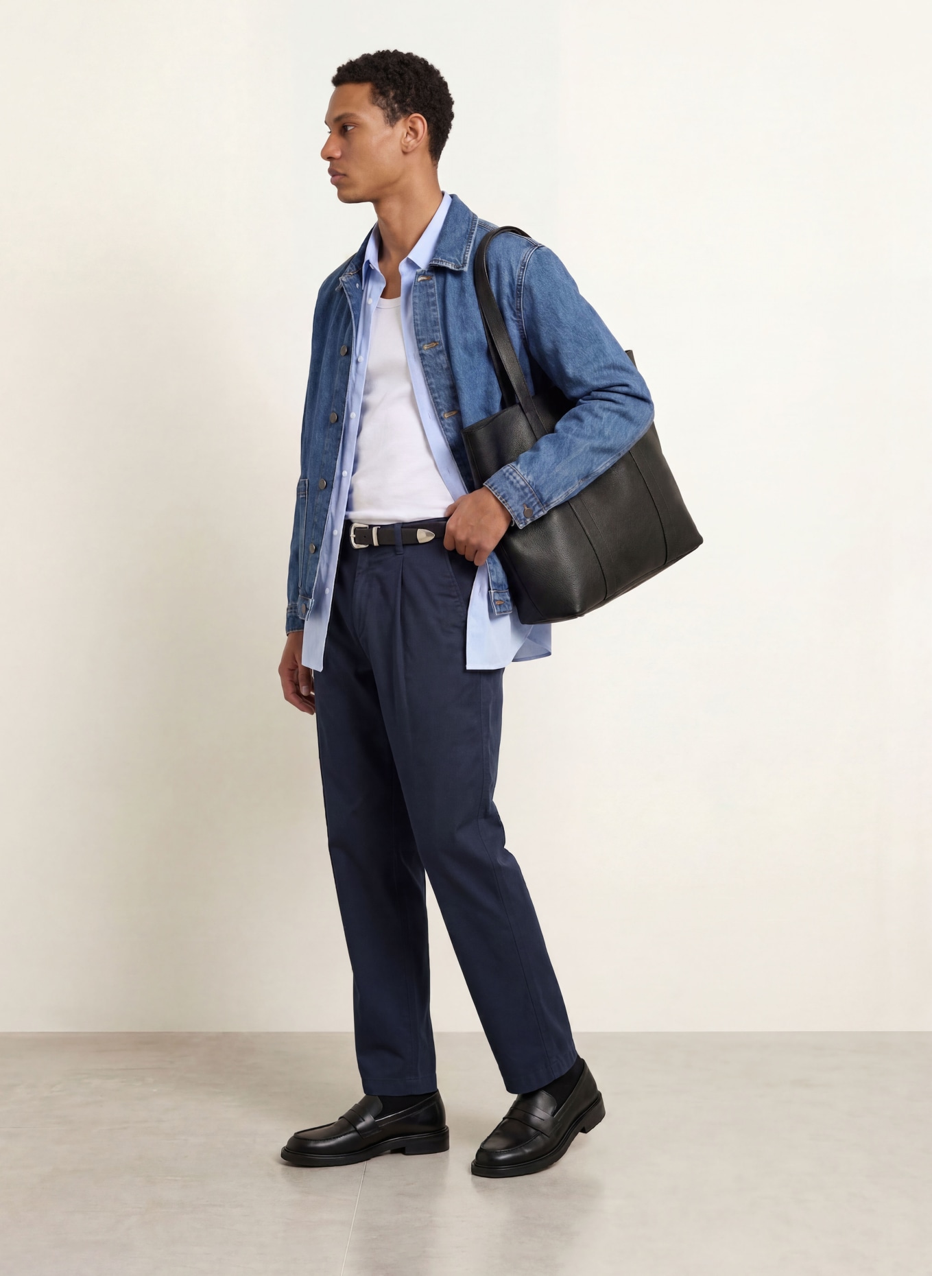 BOSS Chino Tapered Fit: DONKERBLAUW