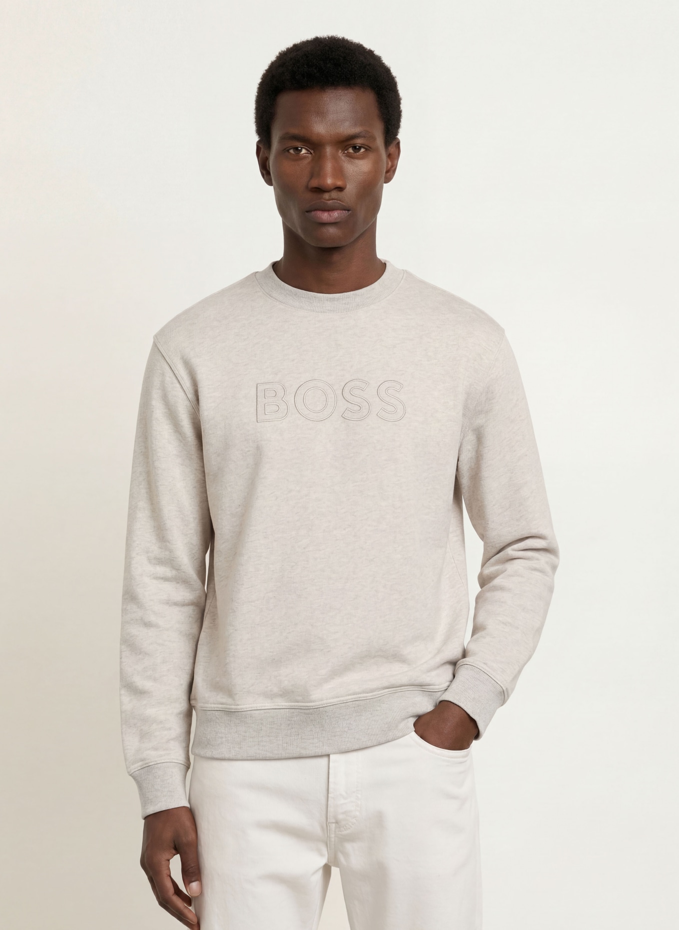 BOSS Sweatshirt: GRAU