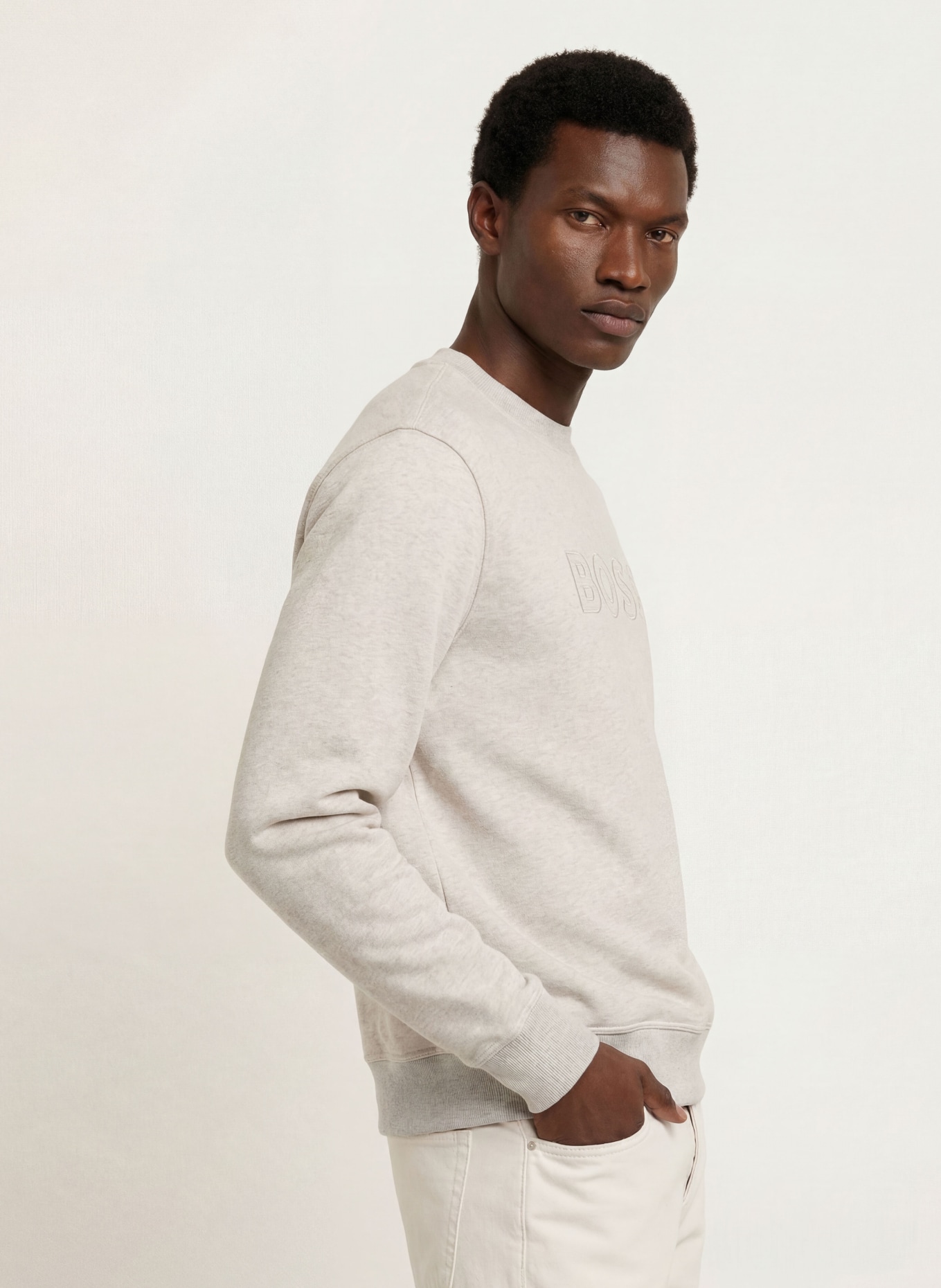 BOSS Sweatshirt: GRAU