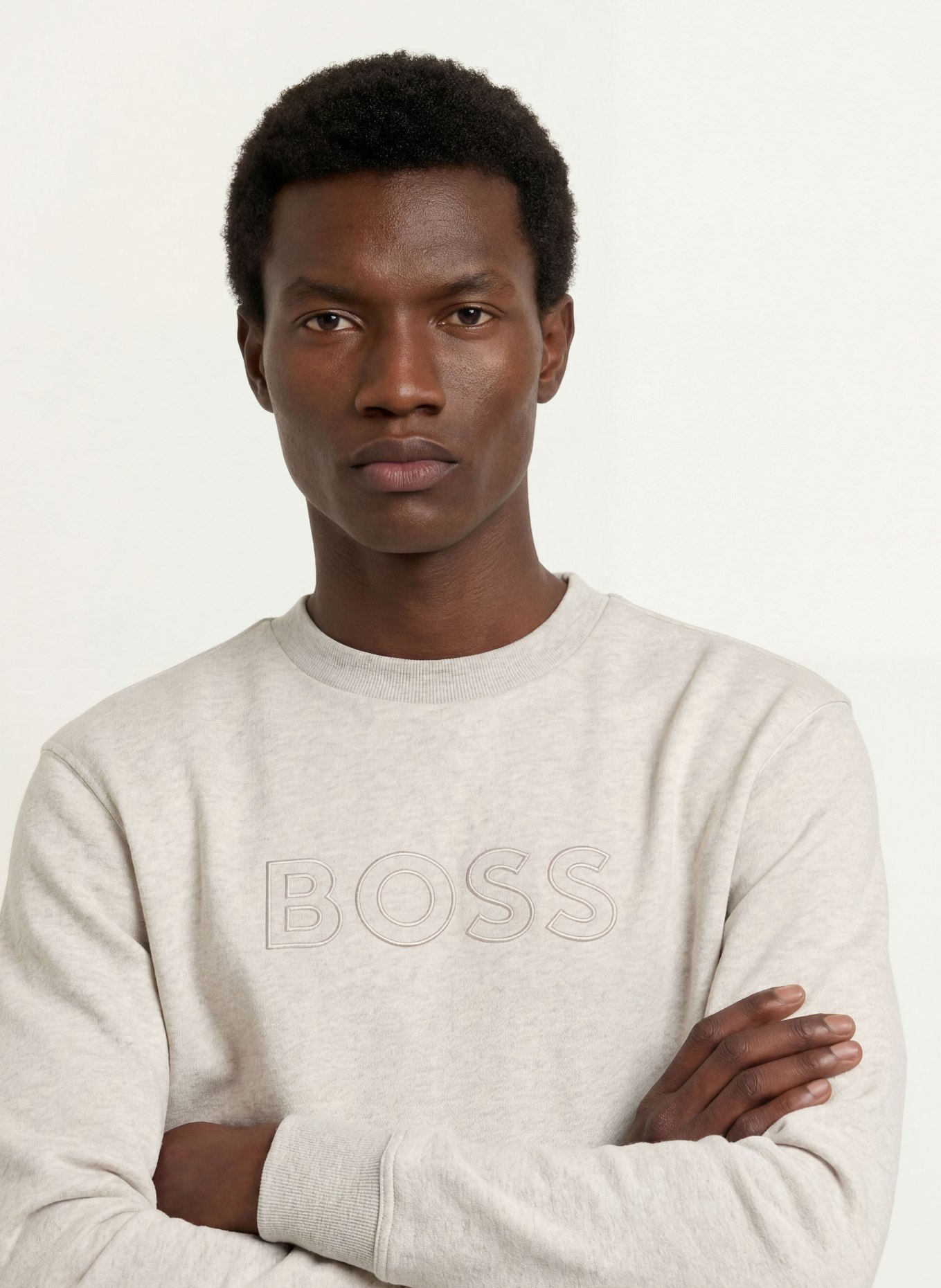 BOSS Sweatshirt: GRAU