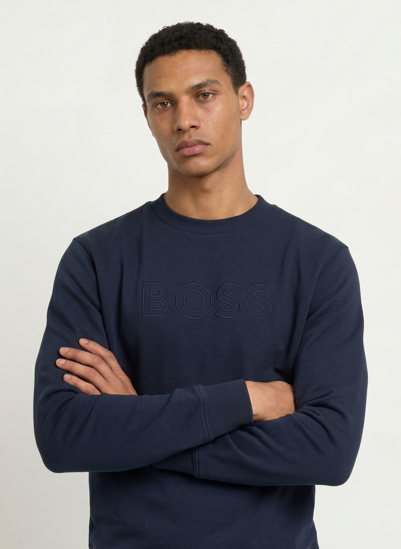 BOSS Sweatshirt: DUNKELBLAU