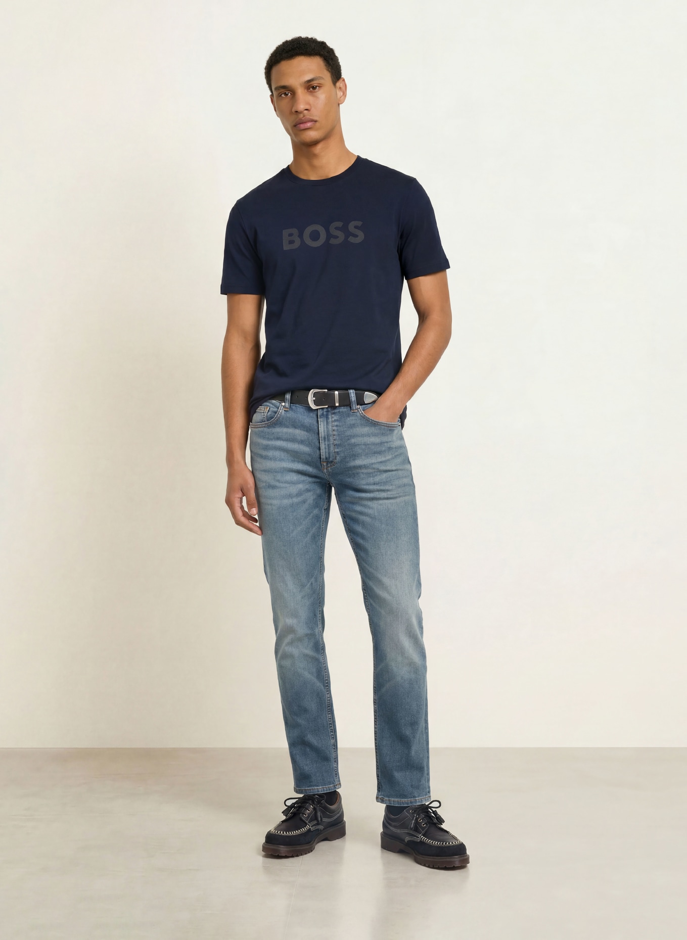 BOSS T-Shirt: DUNKELBLAU