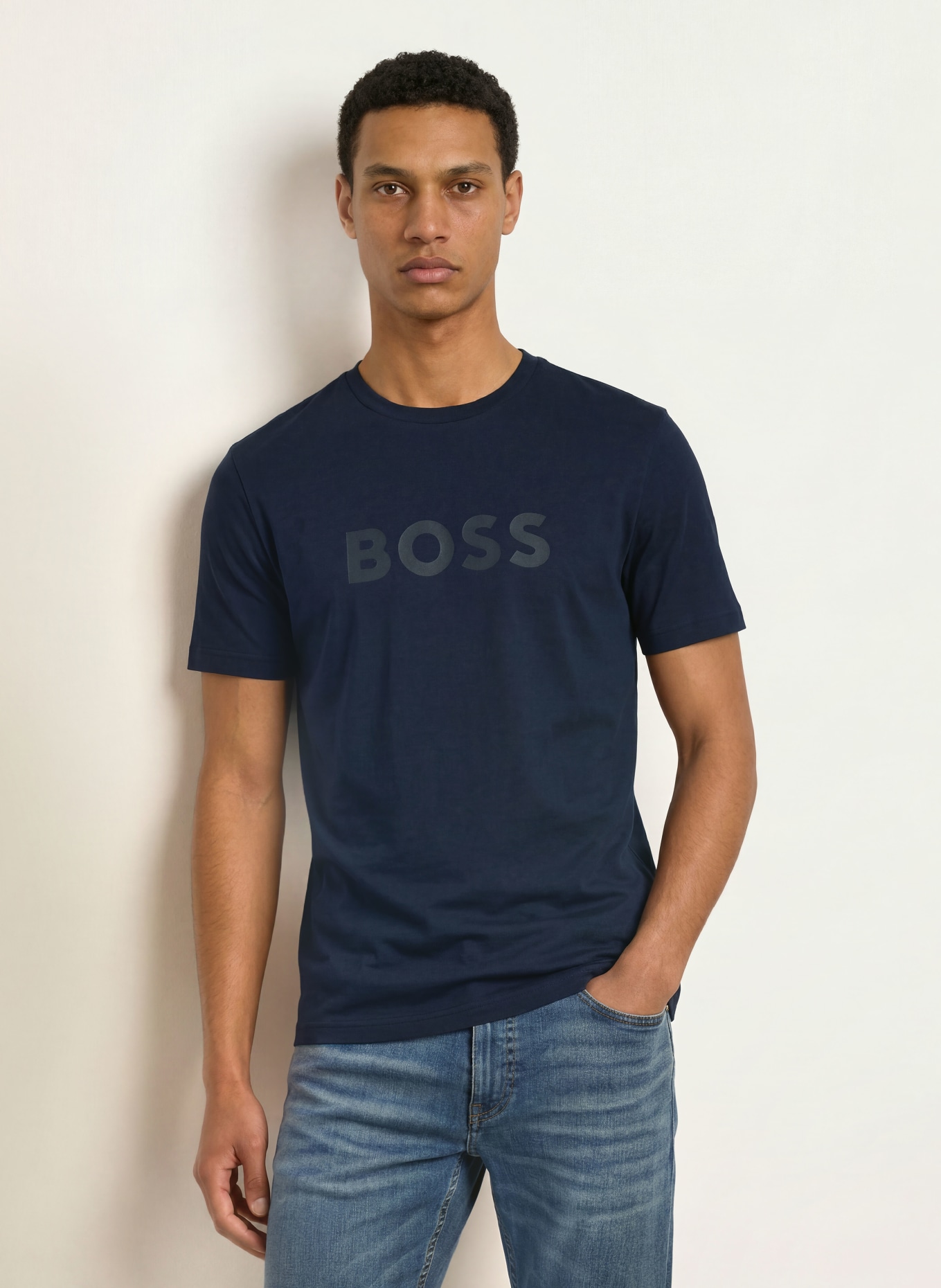 BOSS T-Shirt: DUNKELBLAU