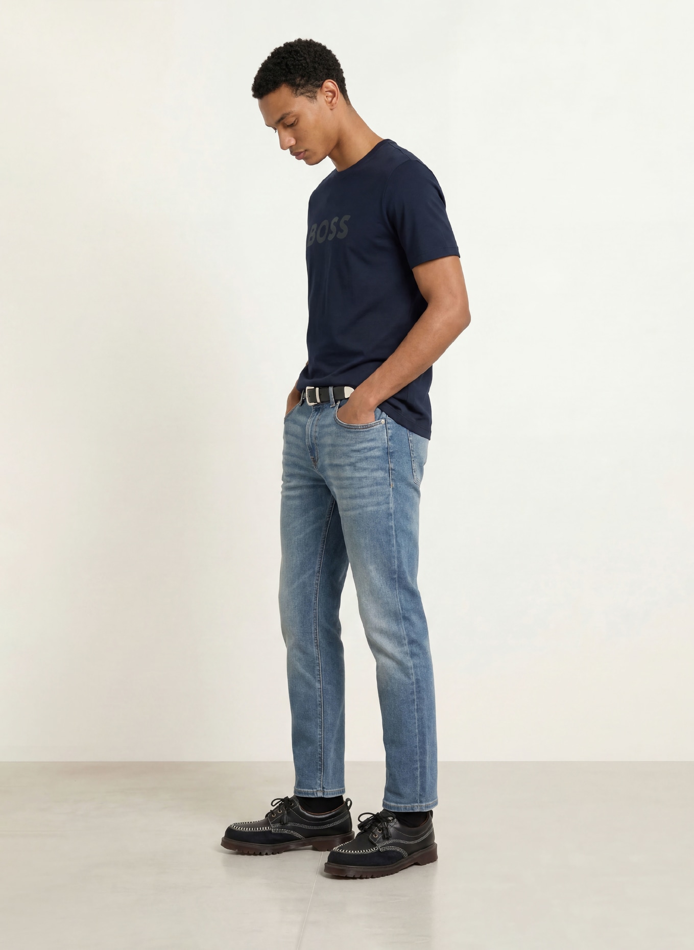 BOSS T-Shirt: DUNKELBLAU