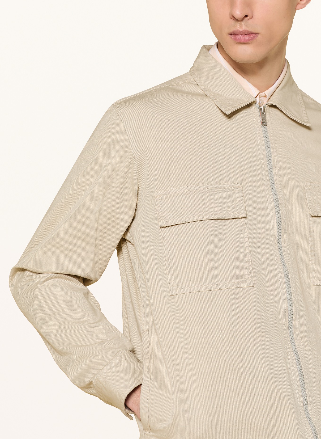 BOSS LORUM Overshirt: ECRU