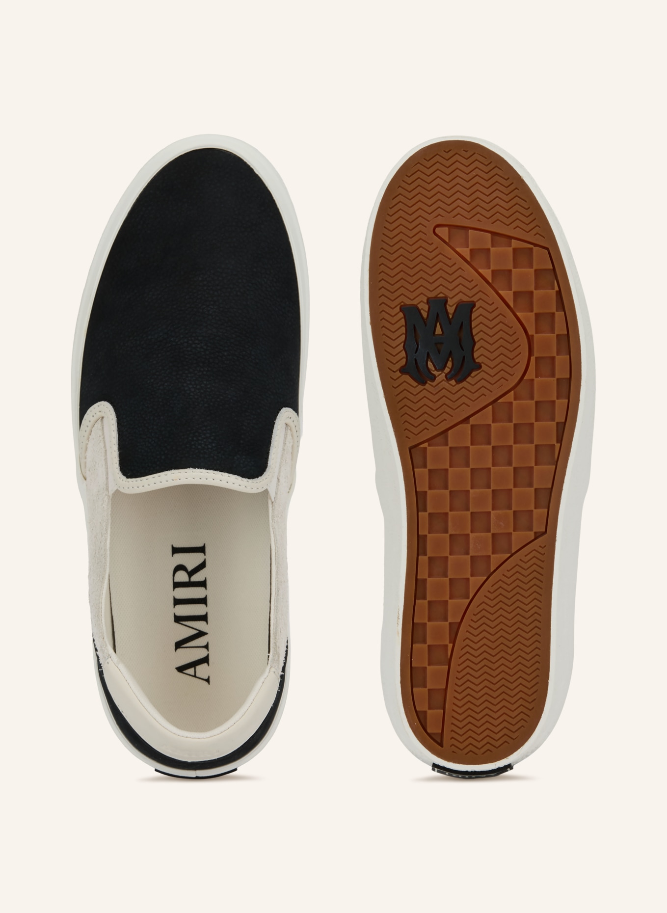 AMIRI LAGUNA Slip-on sneakers: BLACK / WHITE