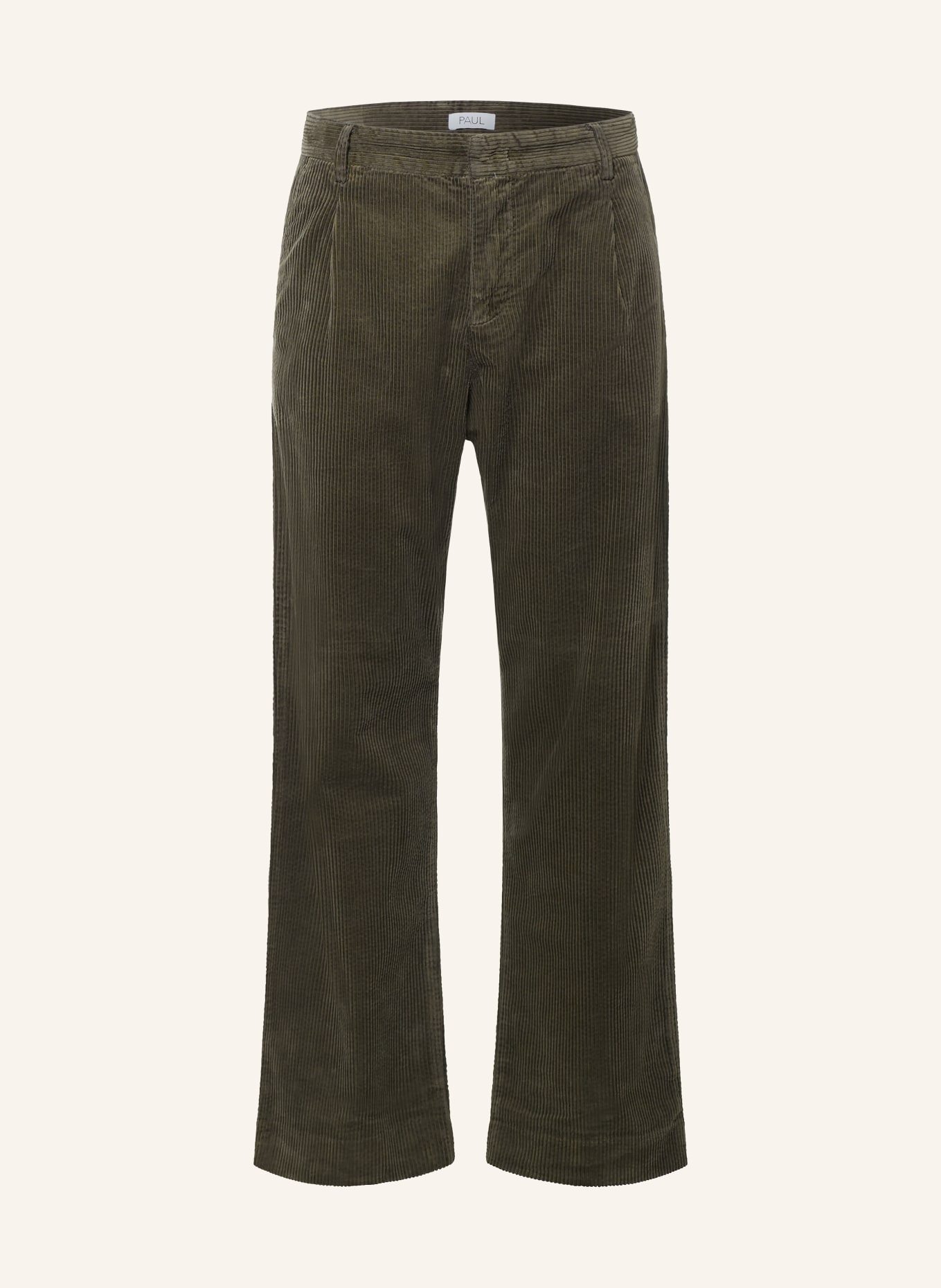 PAUL Corduroy Pants, Regular Fit: OLIVE