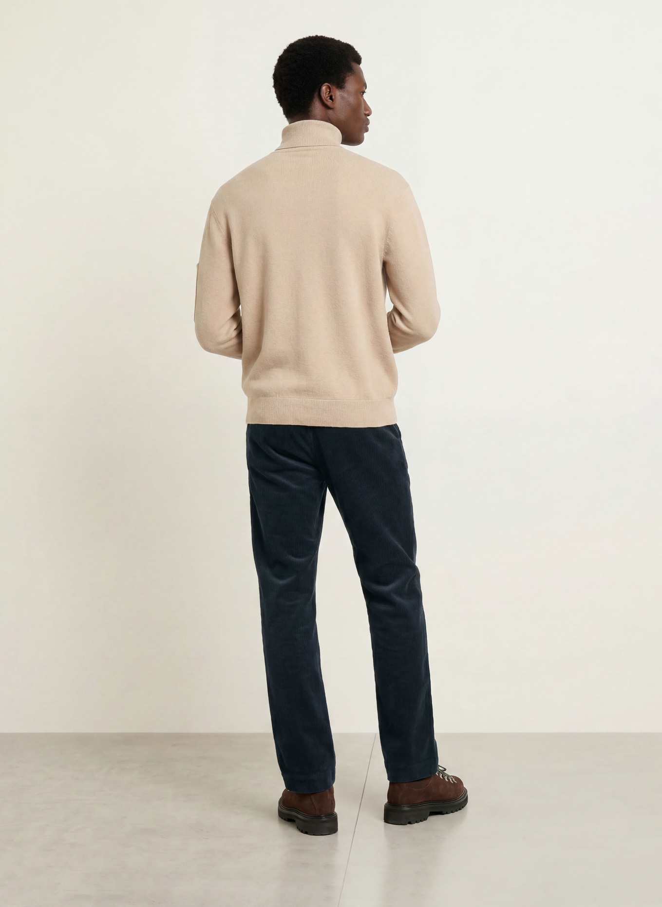 PAUL Corduroy Pants, Regular Fit: DARK BLUE