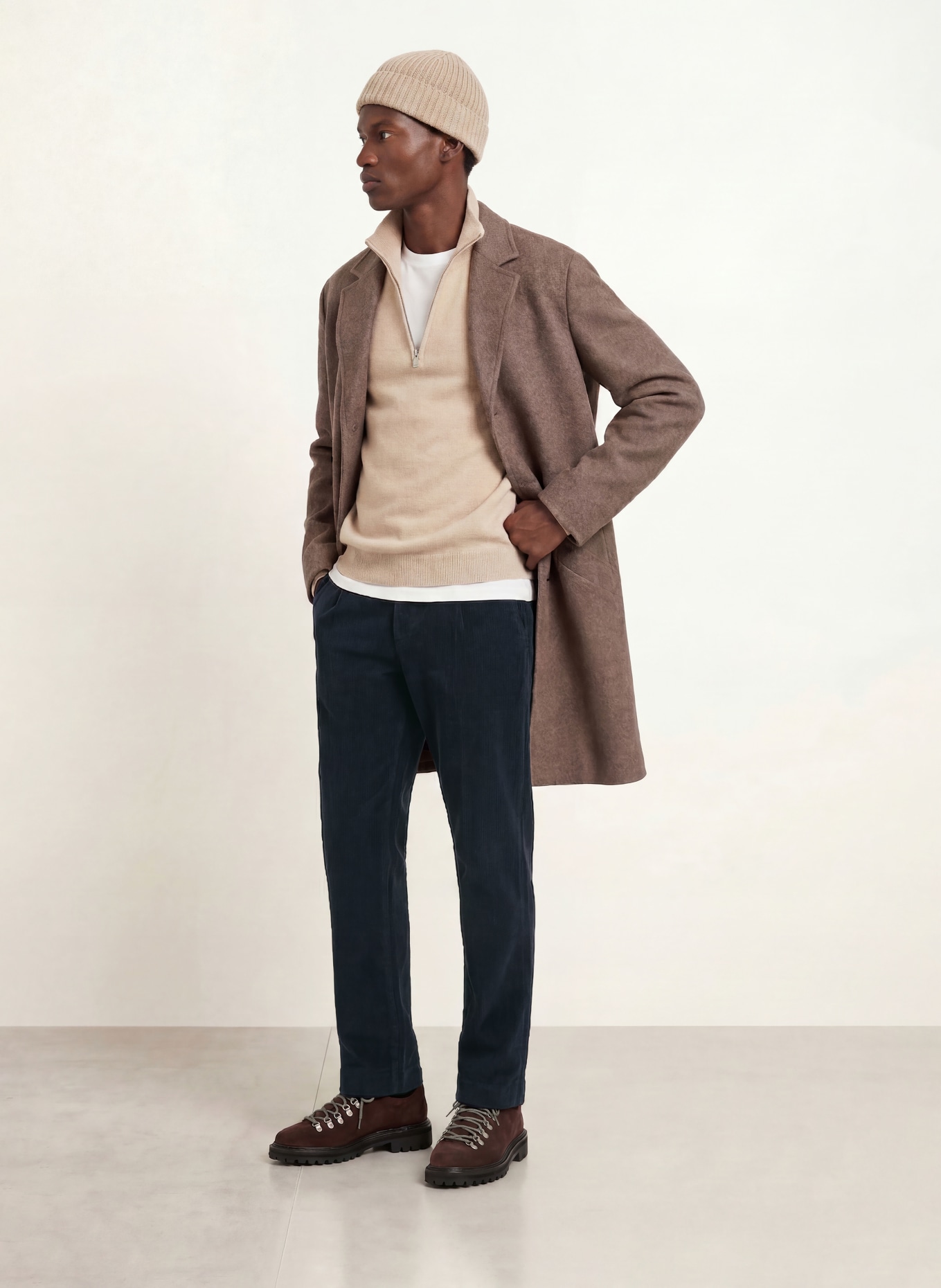 PAUL Corduroy Pants, Regular Fit: DARK BLUE