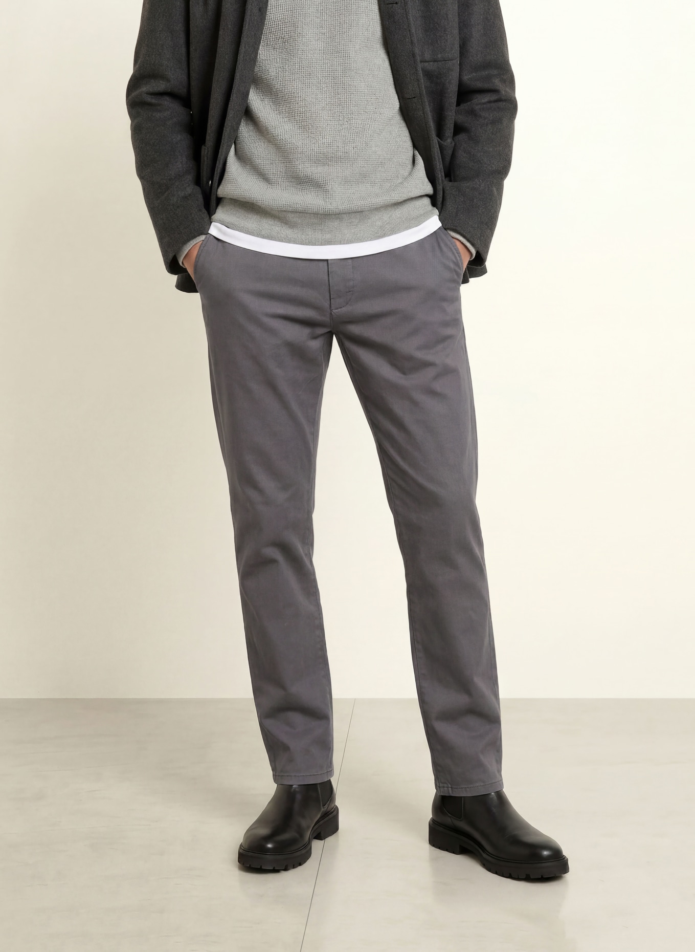 PAUL Regular-Fit Chinos: GRAY