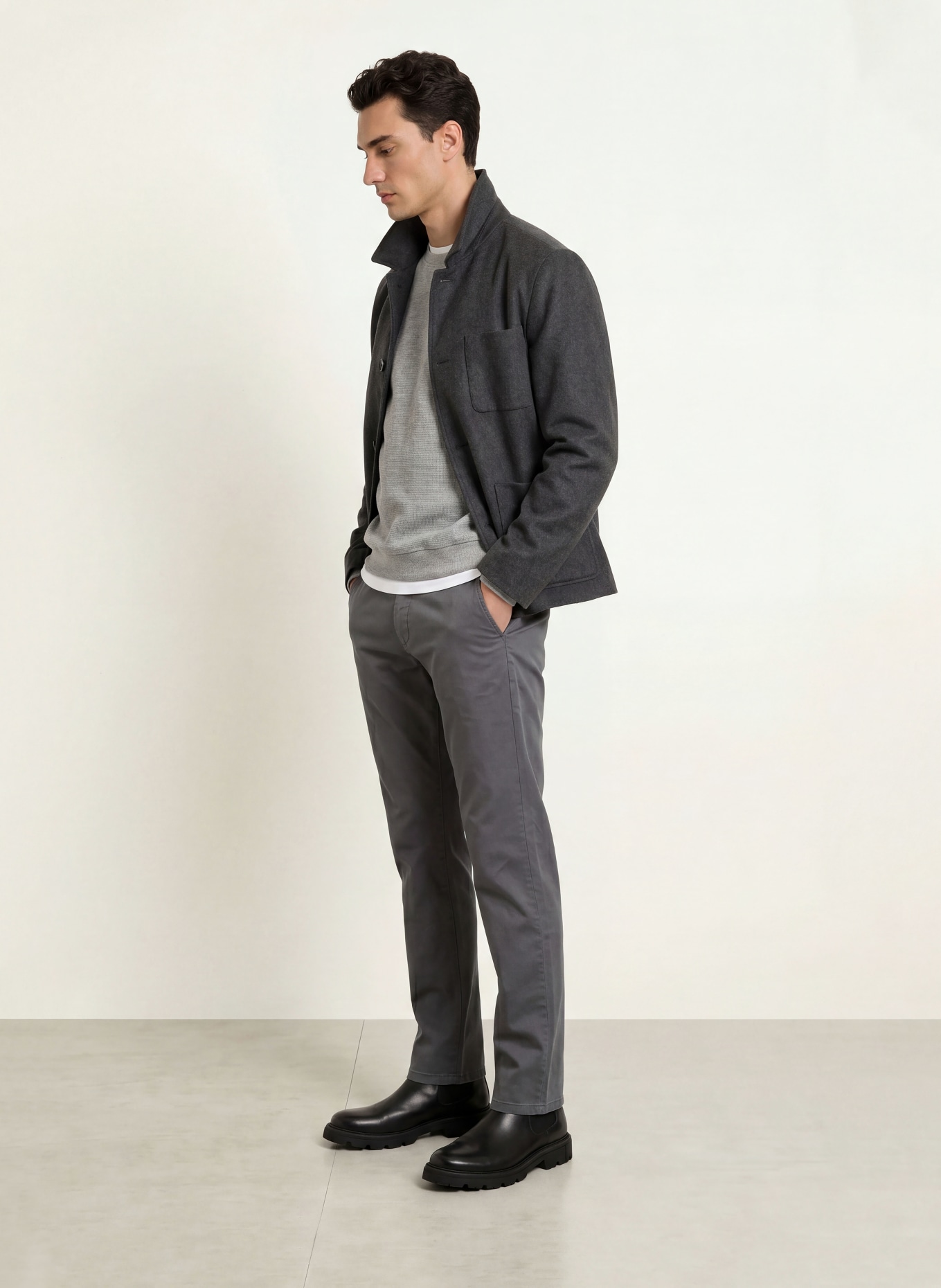 PAUL Regular-Fit Chinos: GRAY